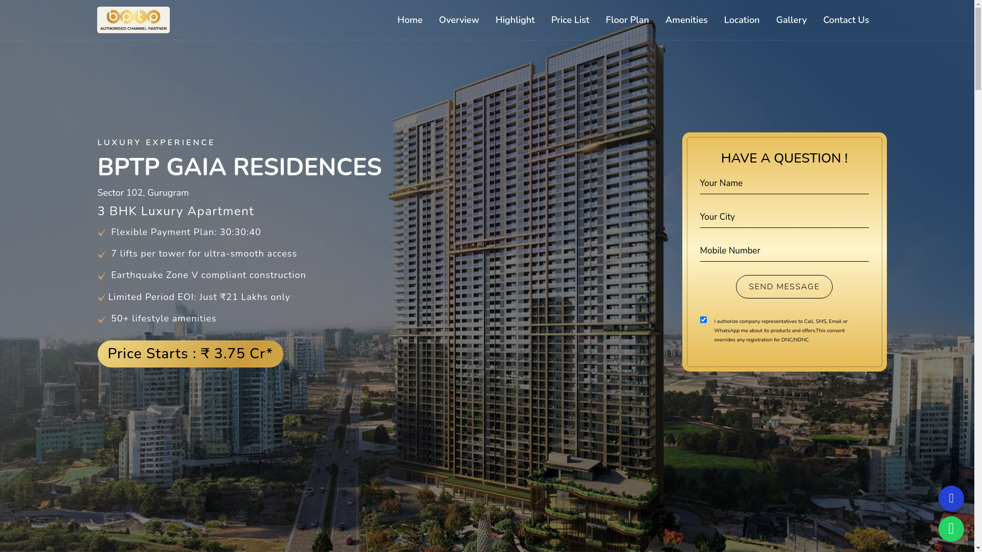website screenshot of https://bptpgaiaresidencesihs.pages.dev/