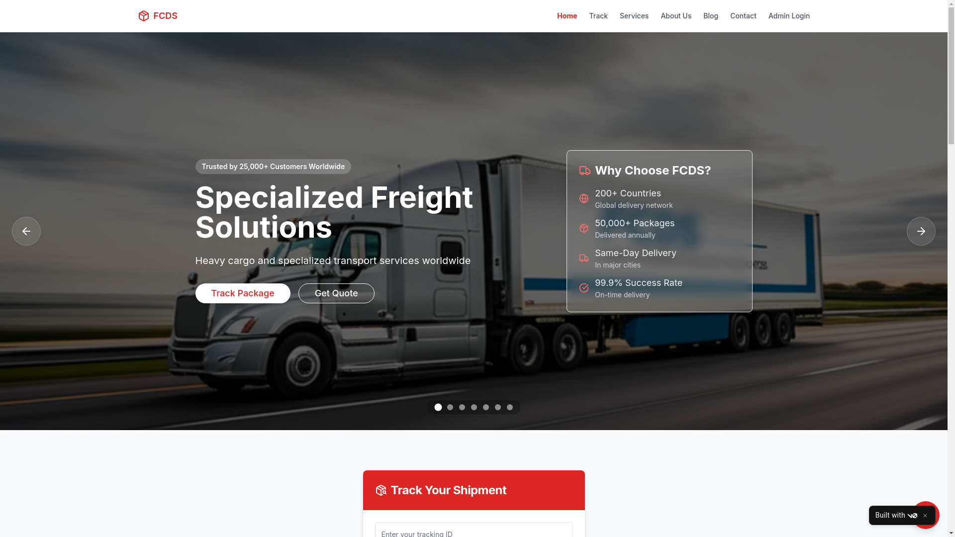 website screenshot of https://fcdservices.online/