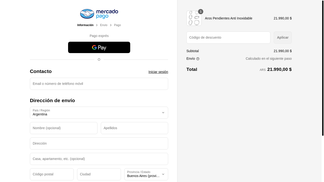 website screenshot of https://promoclicks.myshopify.com/checkouts/co/519397ea6ec9ce1eefaa673fe68638a4/information