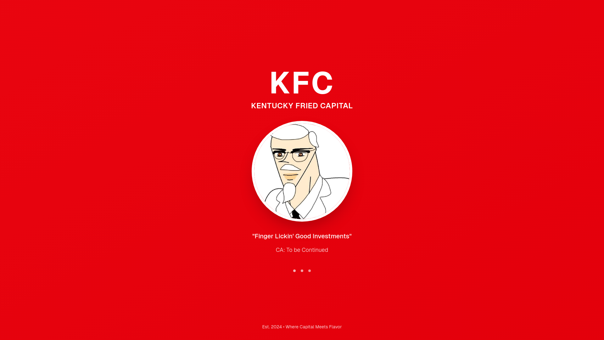 website screenshot of https://kentuckyfriedcapital.fun/