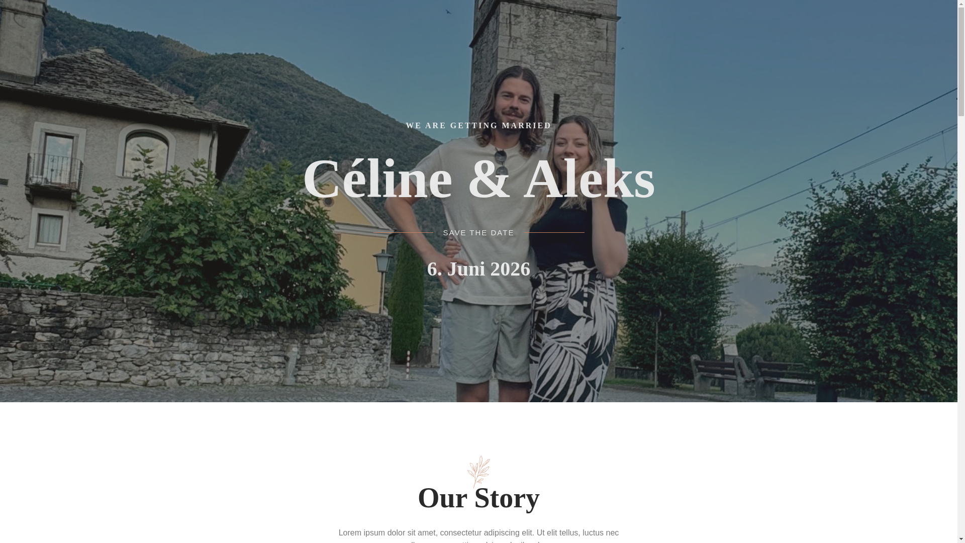website screenshot of https://celine-aleks.ch/