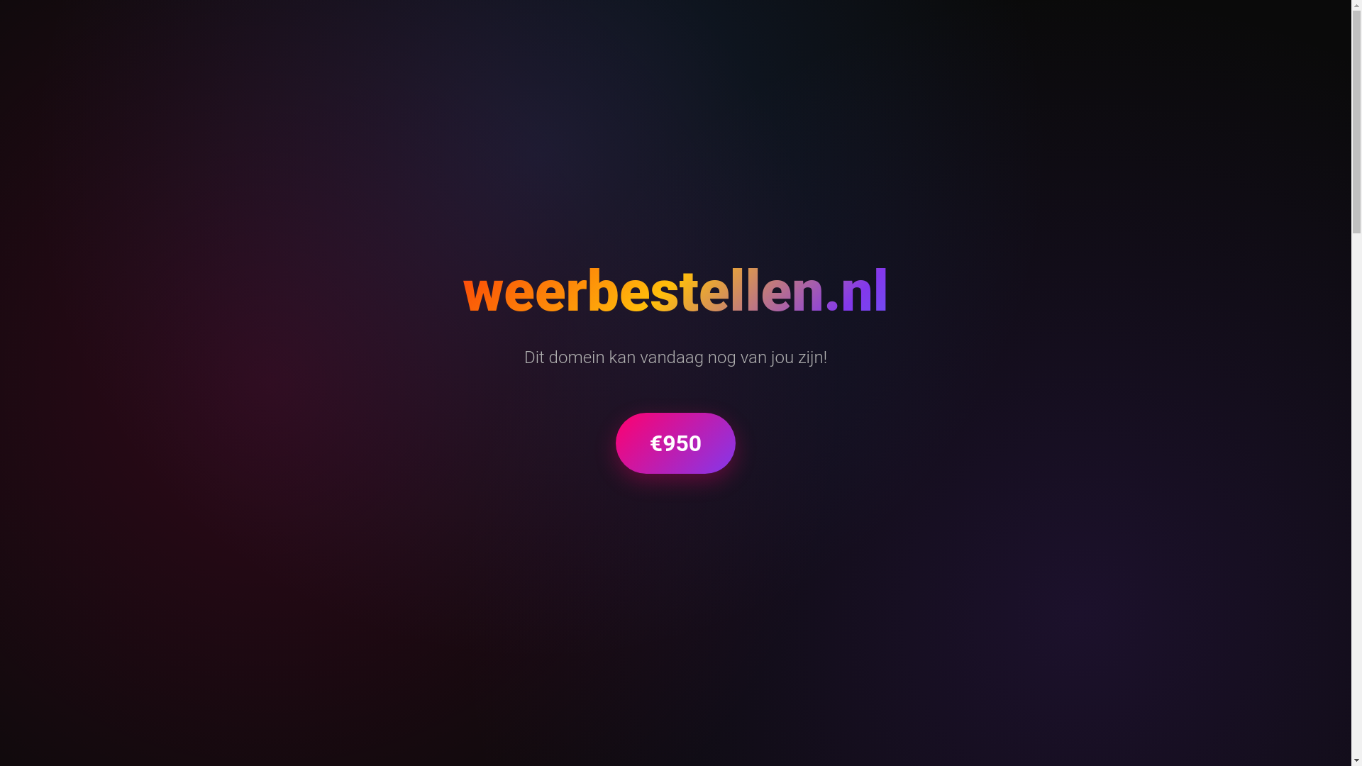 website screenshot of https://weerbestellen.nl