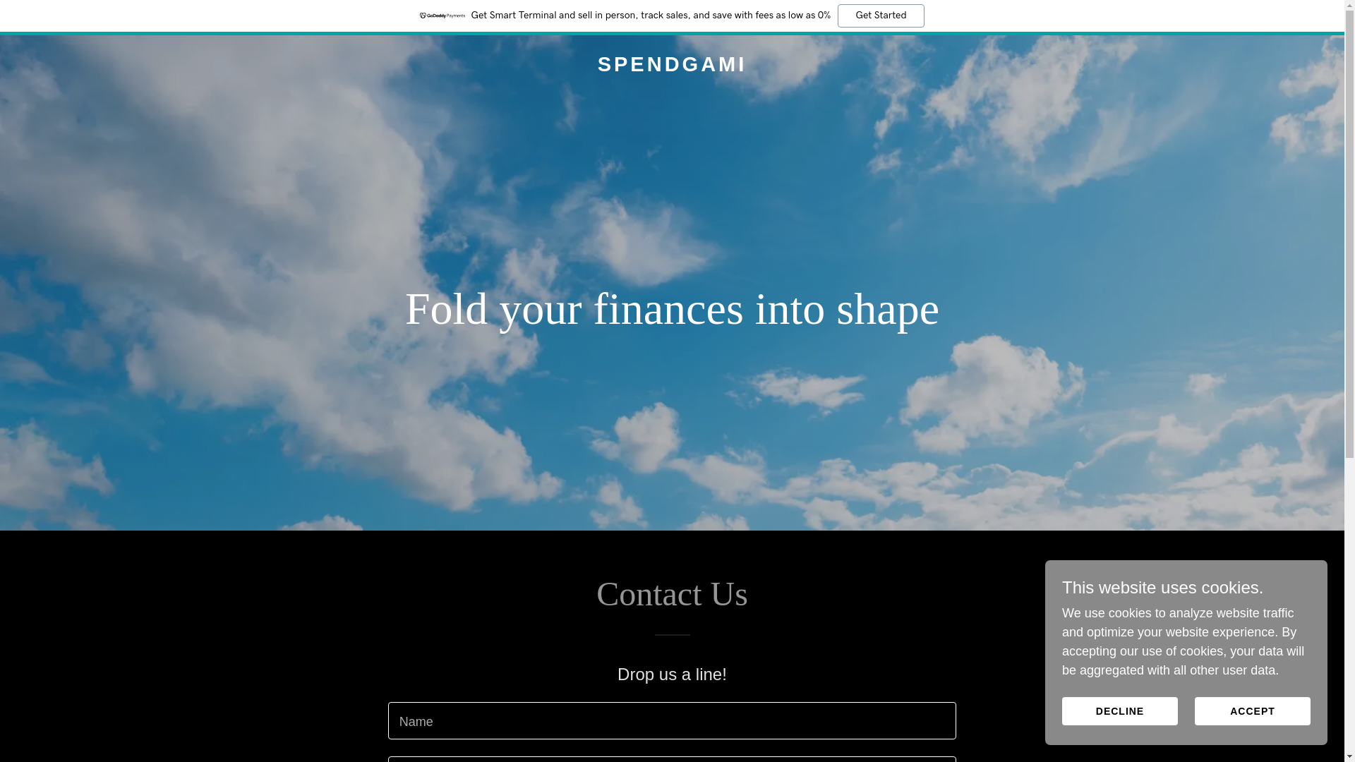 website screenshot of https://spendgami.com/