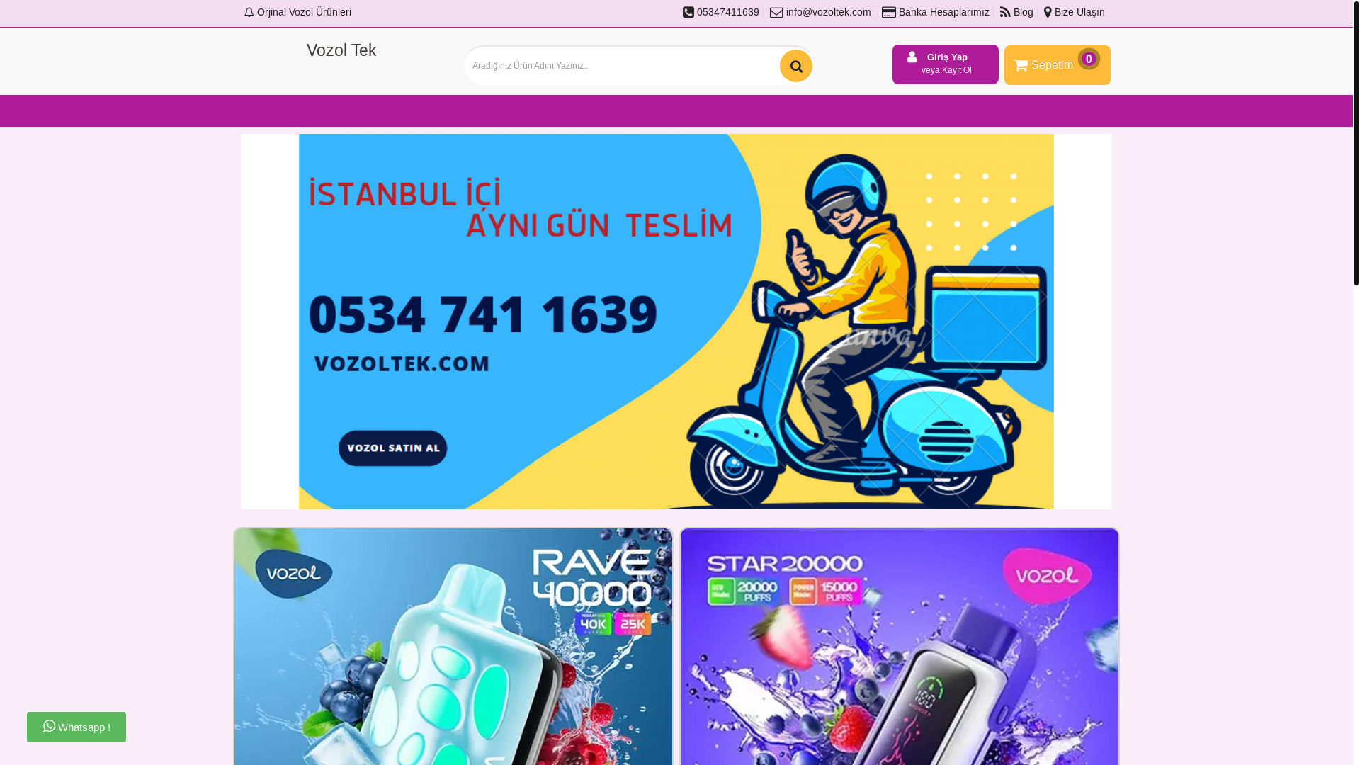 website screenshot of https://vozoltek.com/
