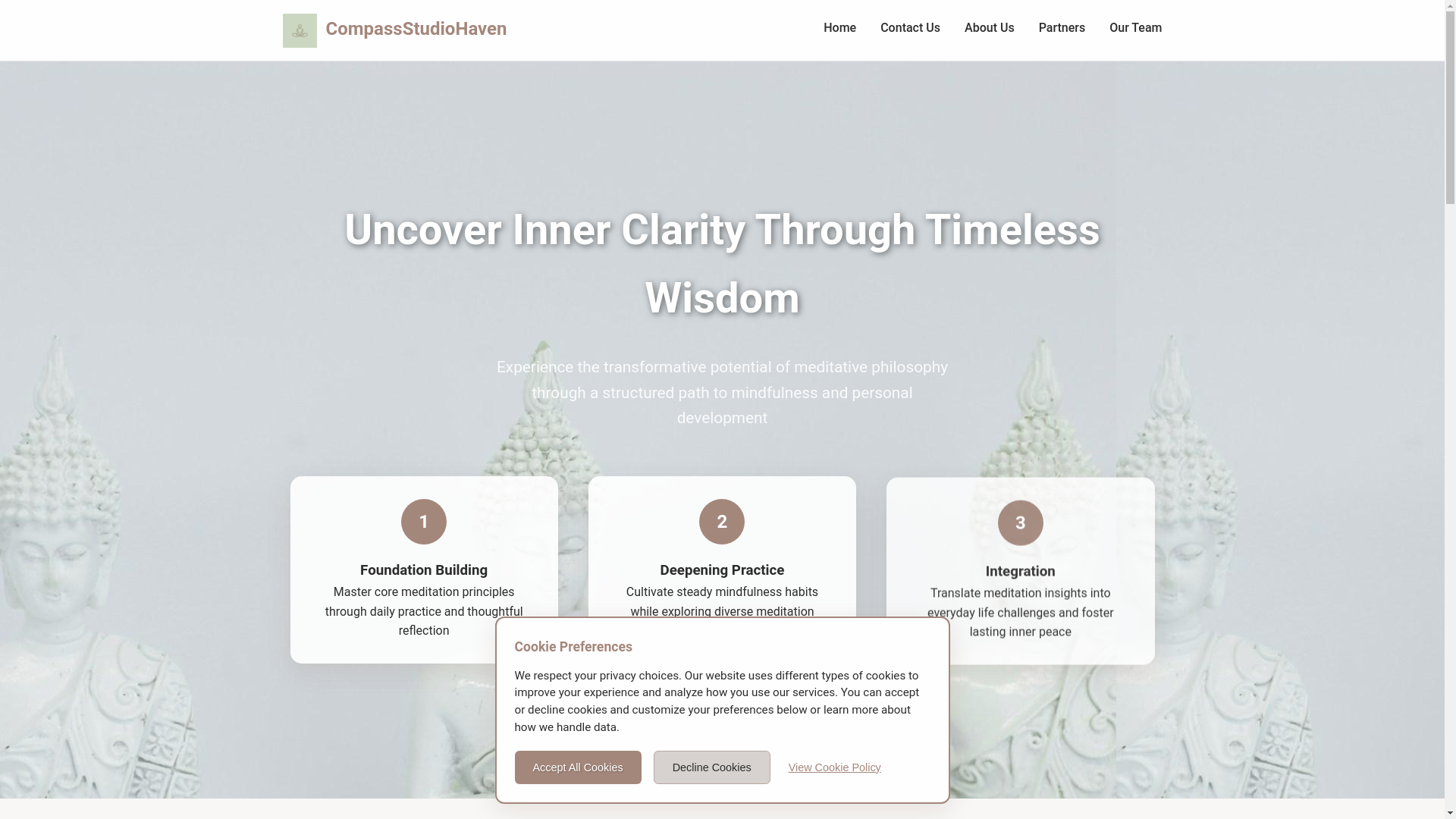 website screenshot of https://compassstudiohaven.top/