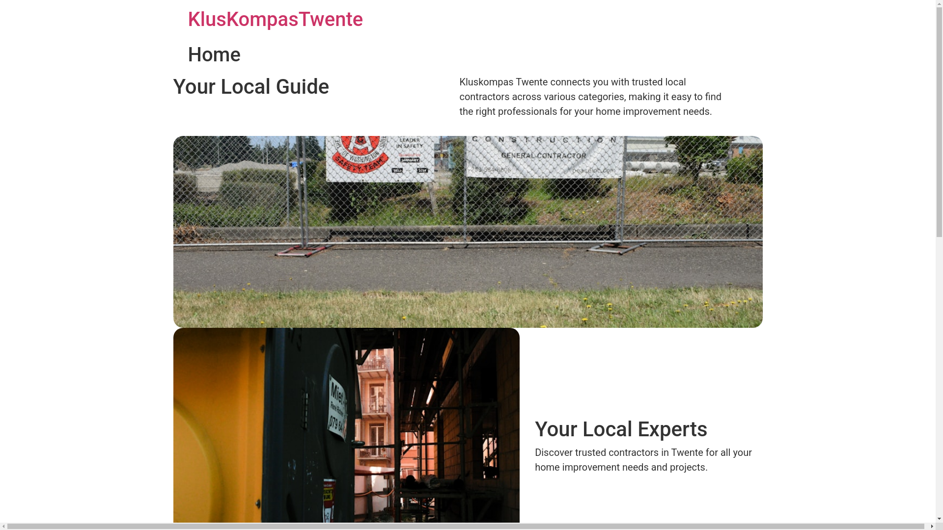 website screenshot of https://kluskompastwente.nl/