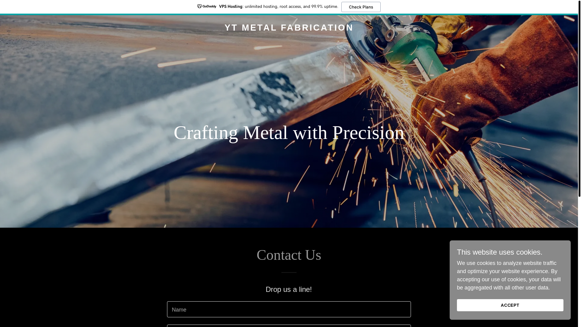 website screenshot of https://ytfabrication.com.au/