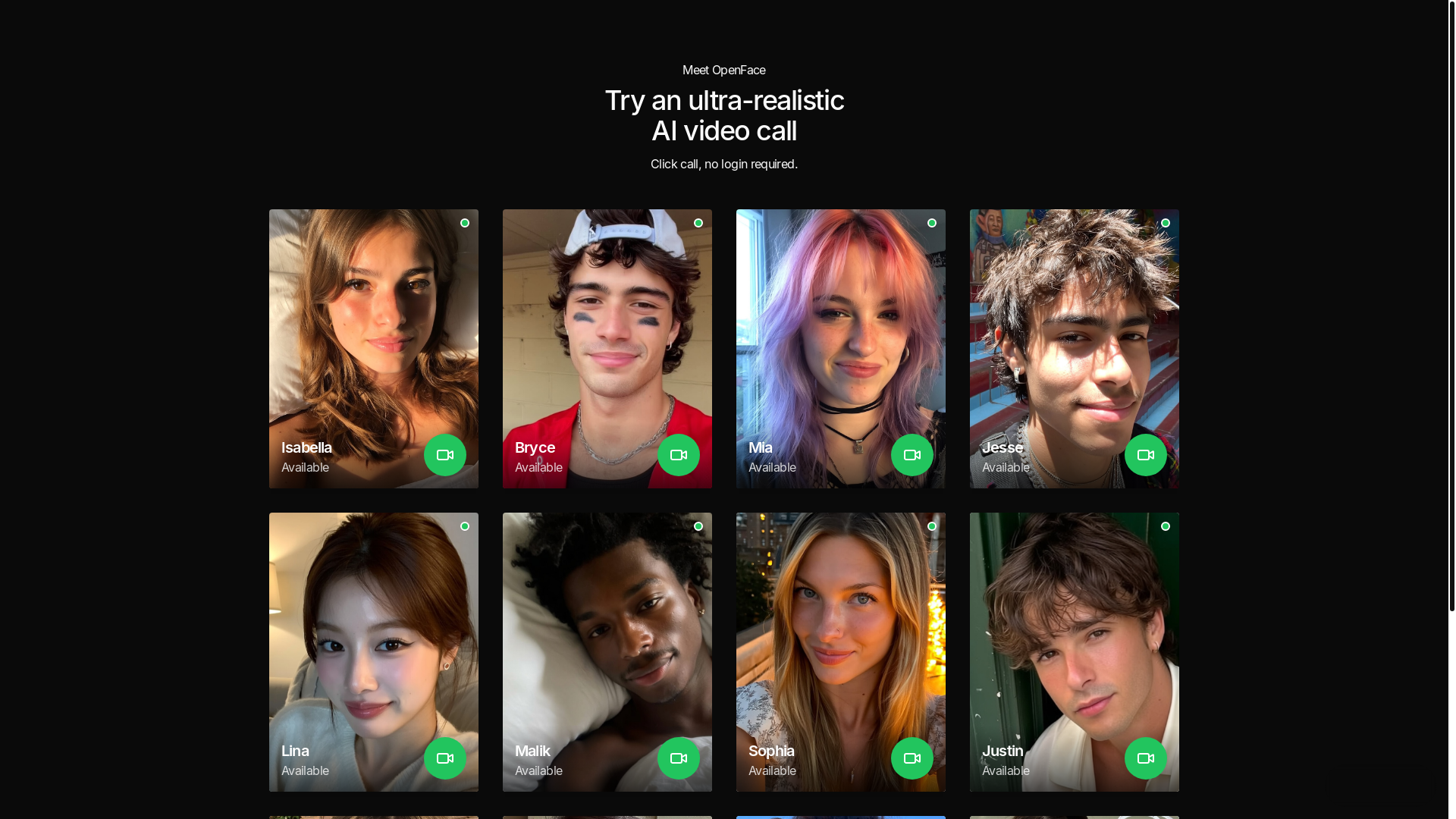 website screenshot of https://deepface.so/