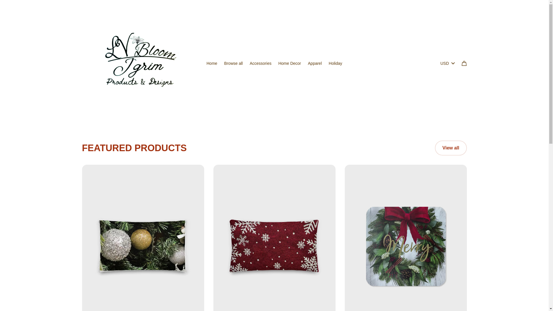 website screenshot of https://bloominbargains.store/