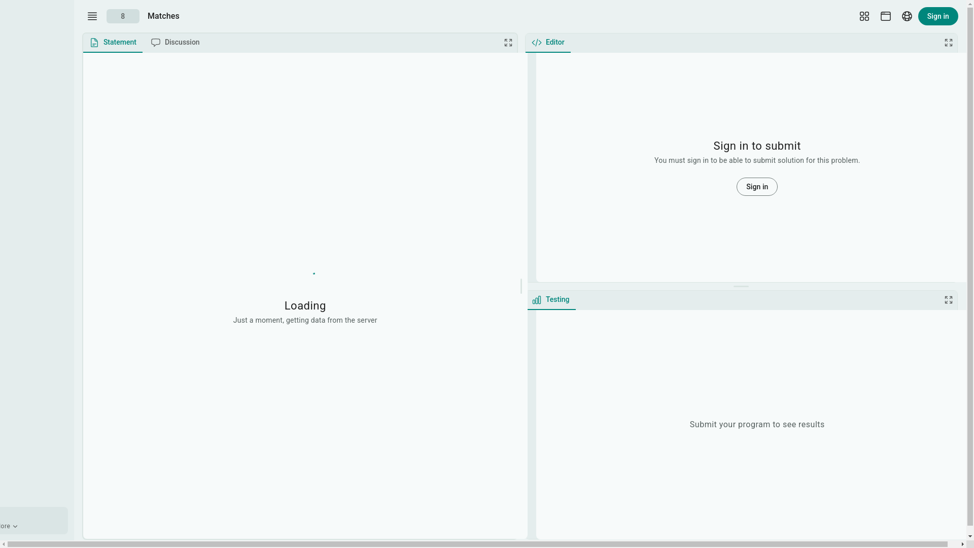 website screenshot of https://basecamp.eolymp.com/en/problems/8