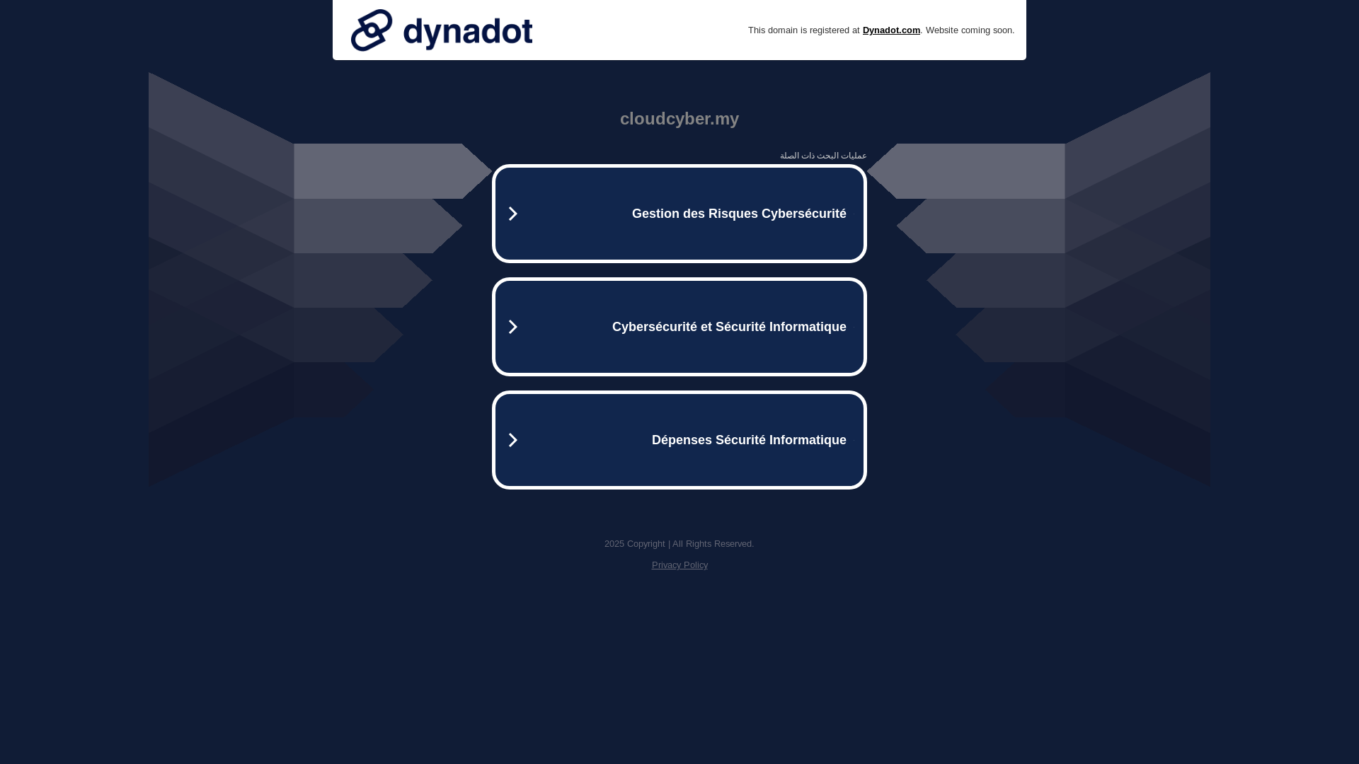 website screenshot of https://cloudcyber.my/