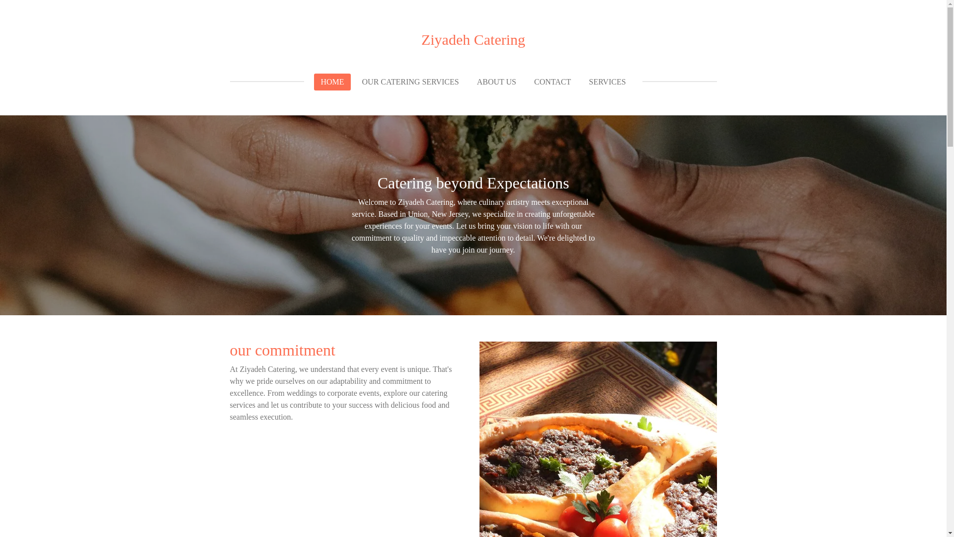 website screenshot of https://ziyadeh-catering.com/