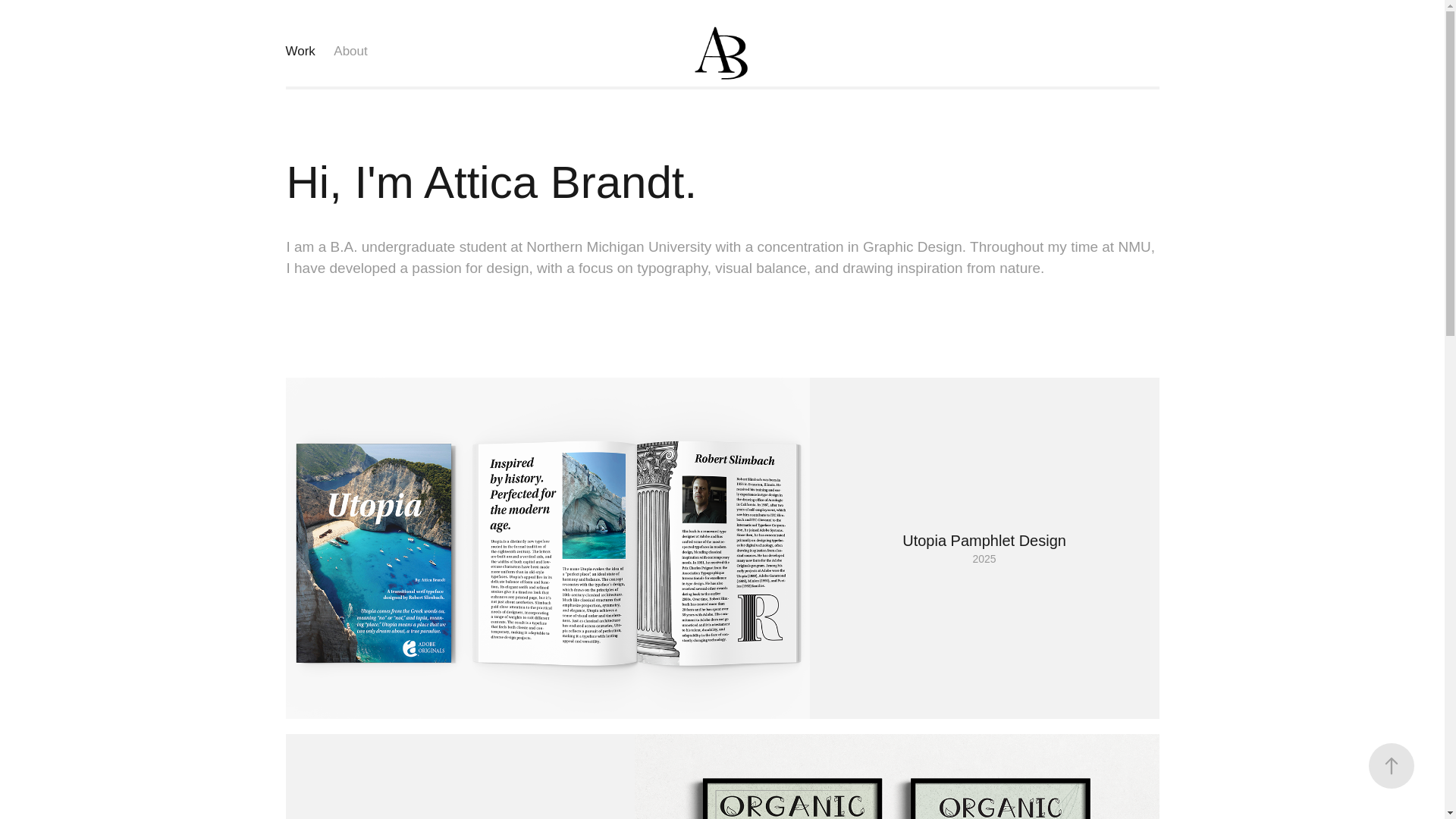 website screenshot of https://atticabrandt.com/