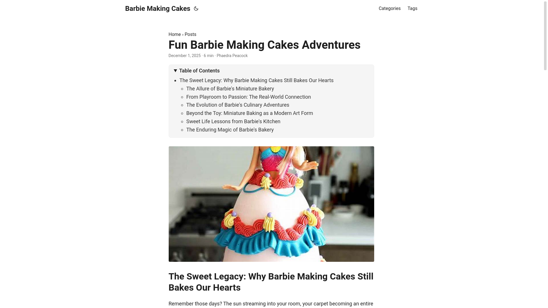 website screenshot of https://barbiemakingcakes2.pages.dev/