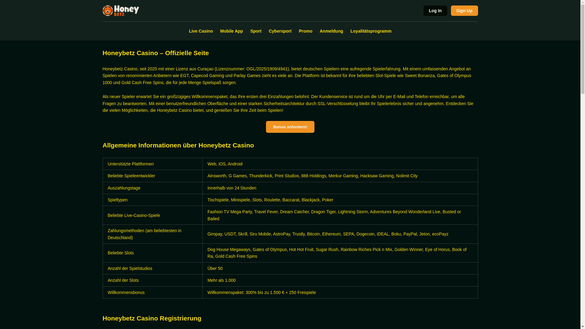 website screenshot of https://honeybetz-com-de.pages.dev/