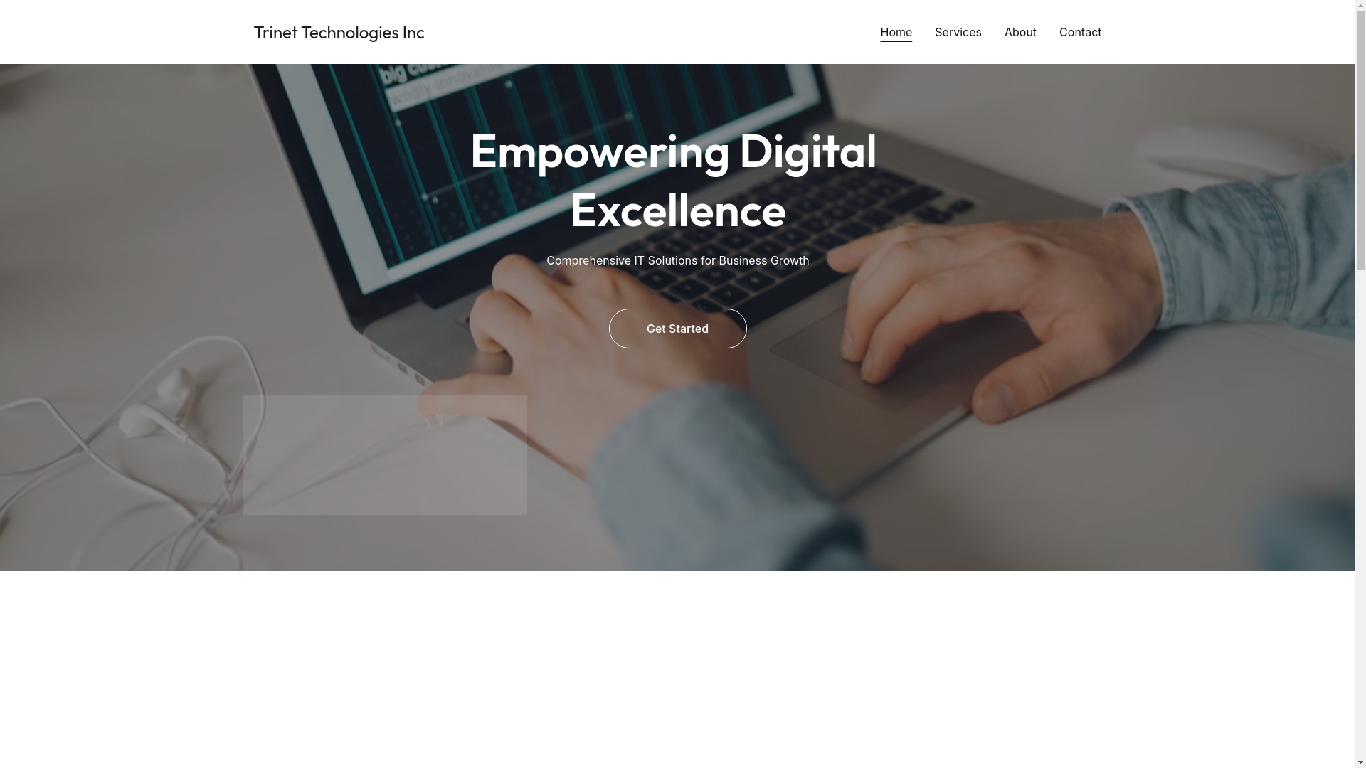 website screenshot of https://trinettechnologiesinc.in/