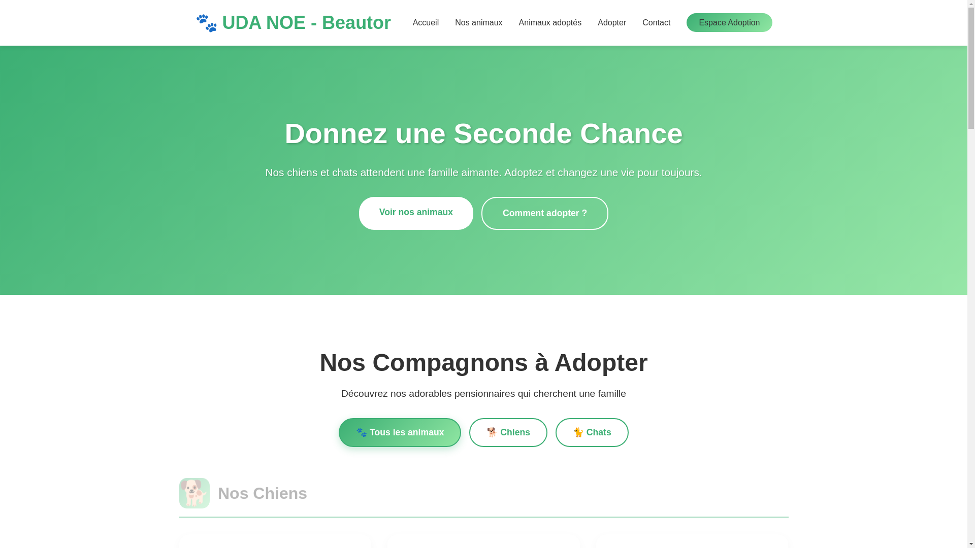 website screenshot of https://uda-noe.fr/