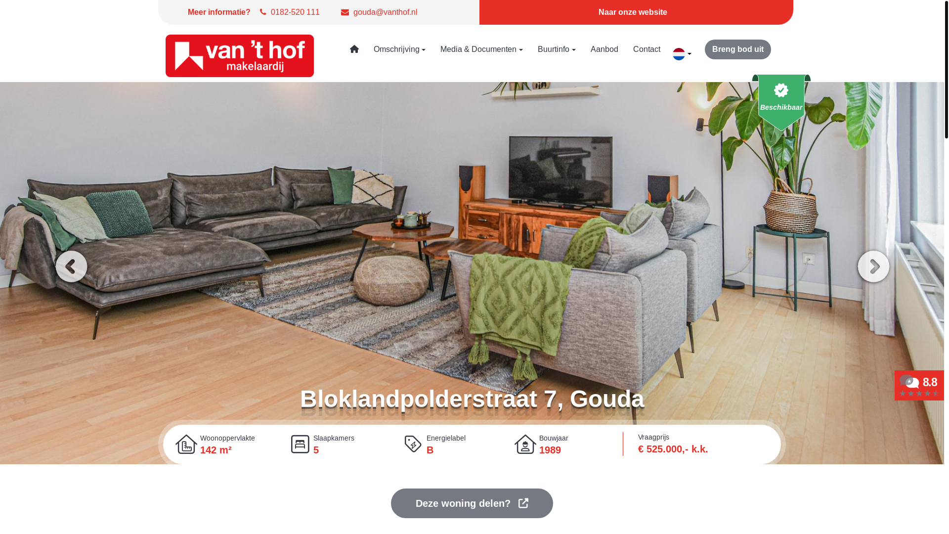 website screenshot of https://bloklandpolderstraat7.nl/