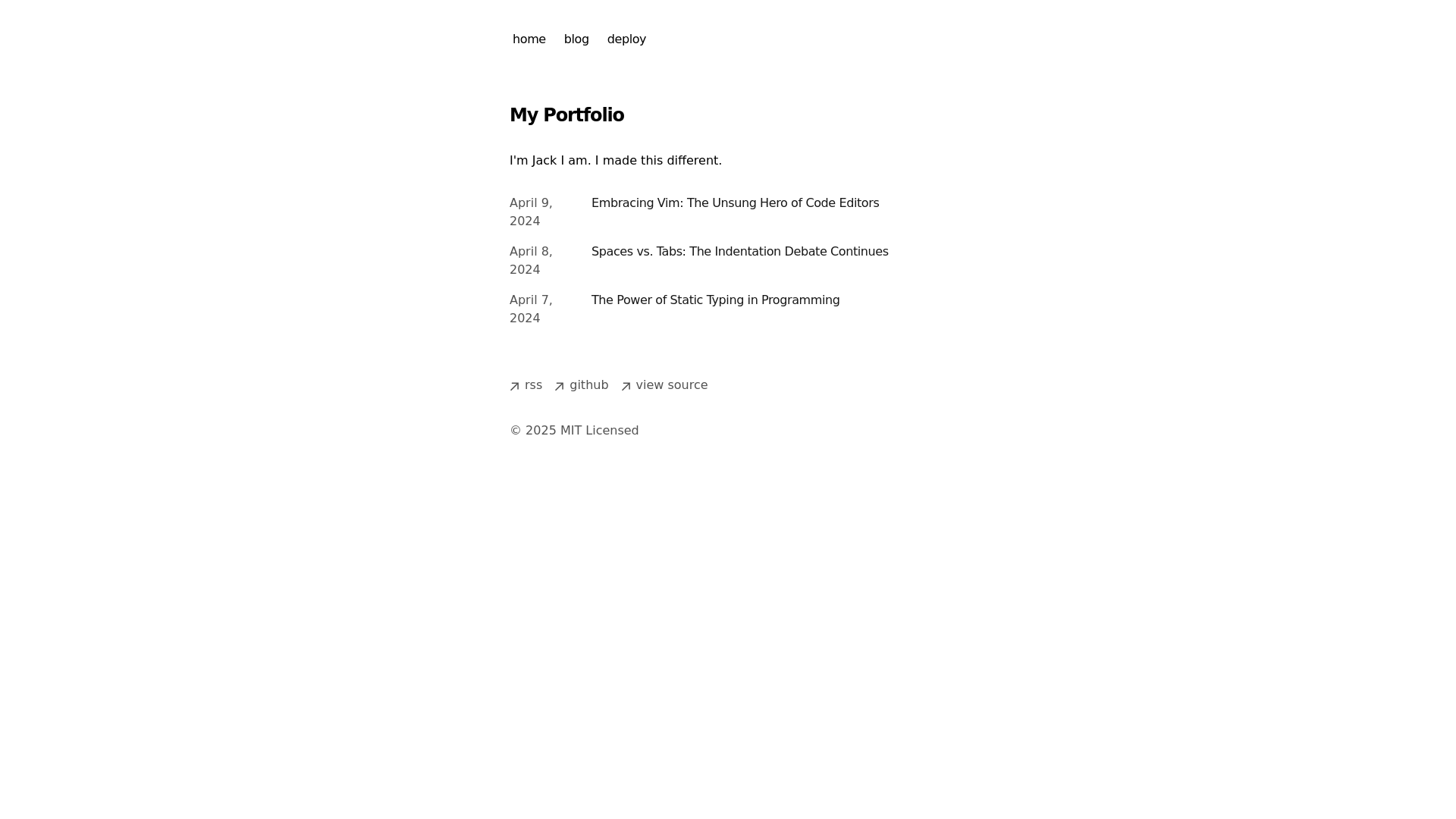 website screenshot of https://jackwalton.xyz/