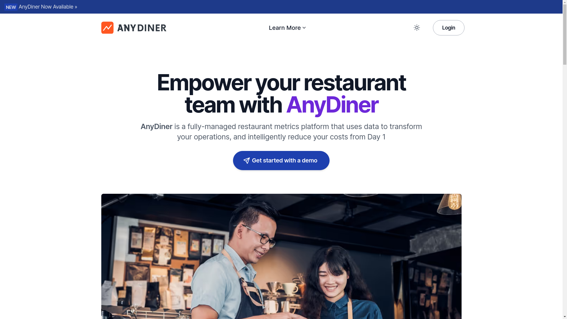 website screenshot of https://anydiner.pages.dev/