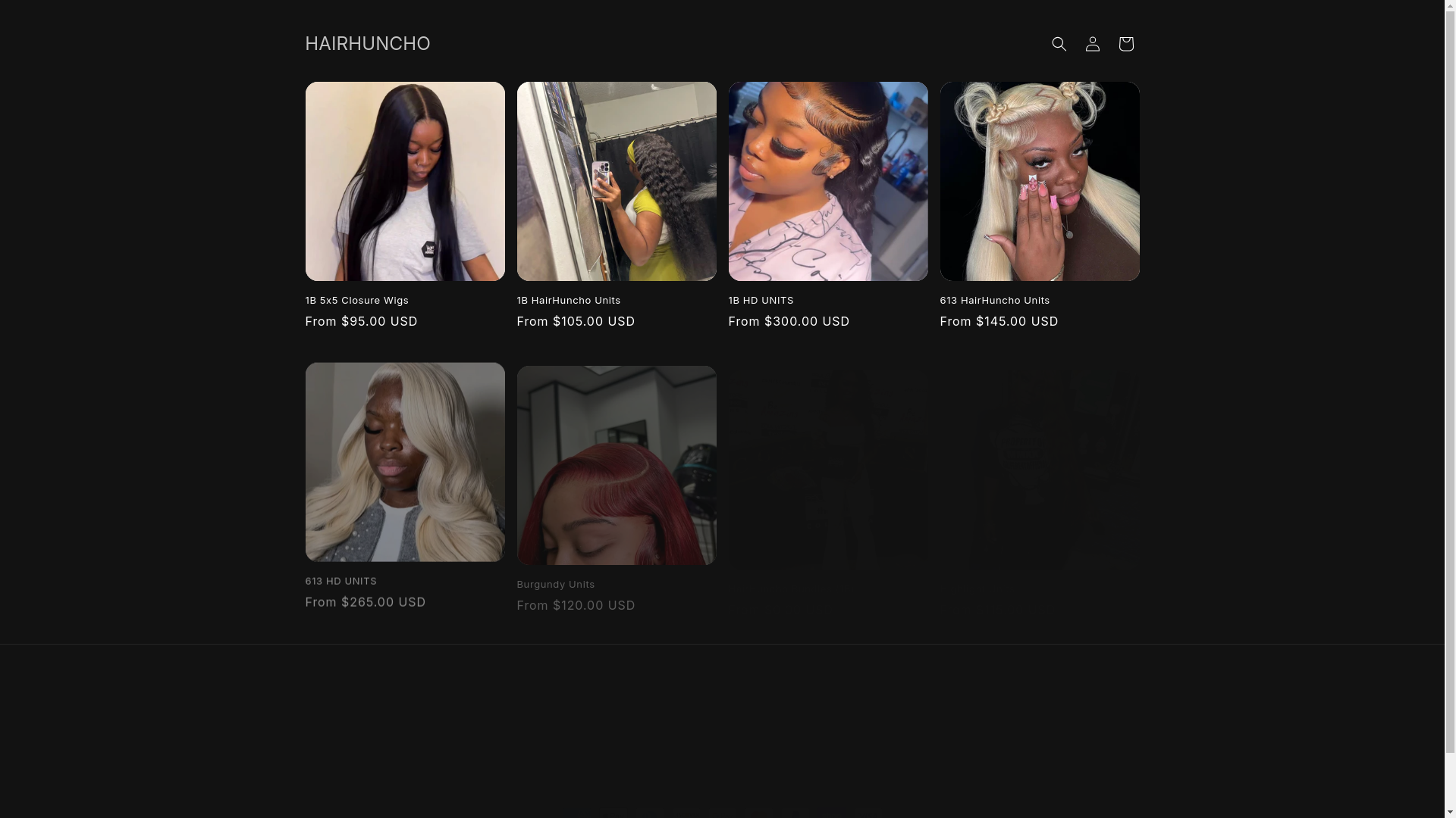 website screenshot of https://hairhuncho.com/