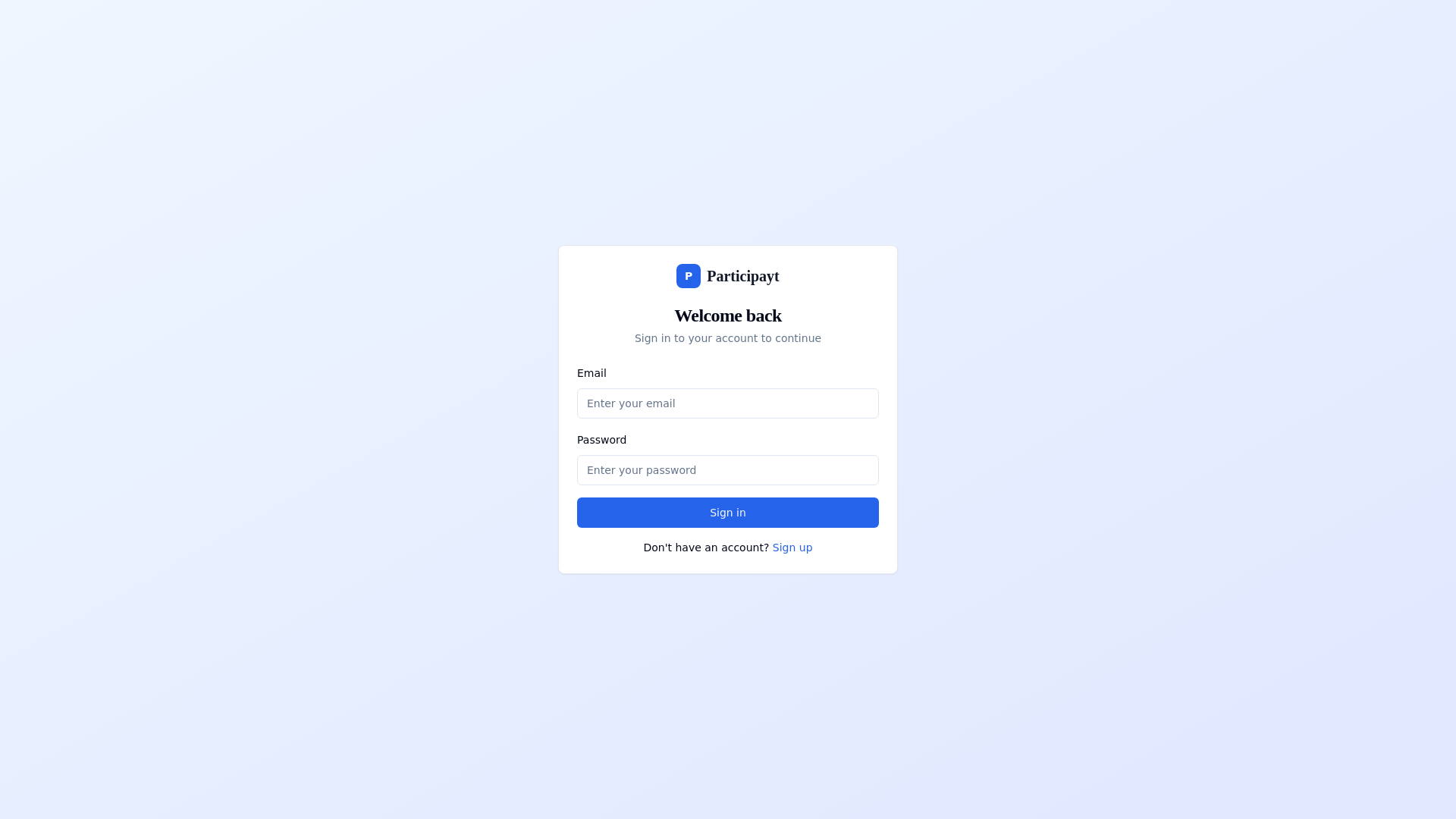 website screenshot of https://participayt.com/