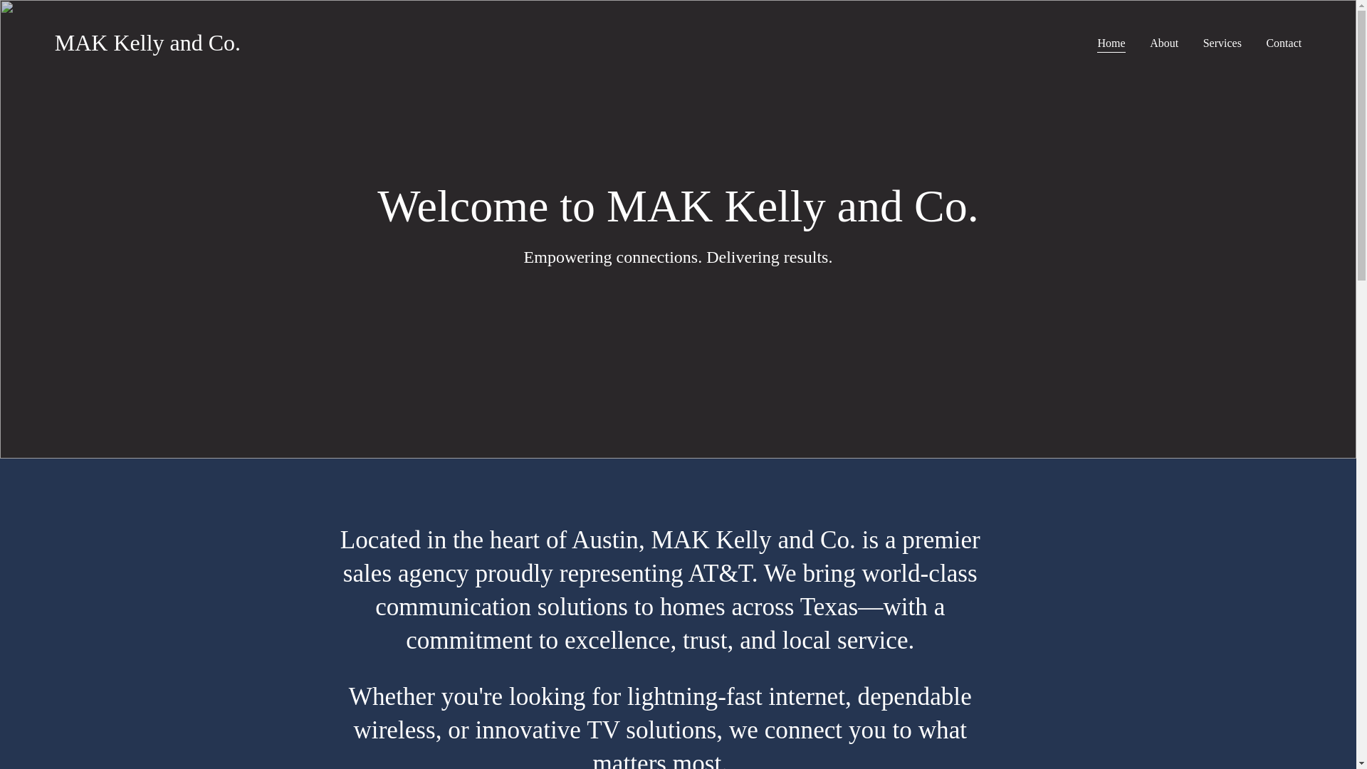 website screenshot of https://makkellyandco.com/
