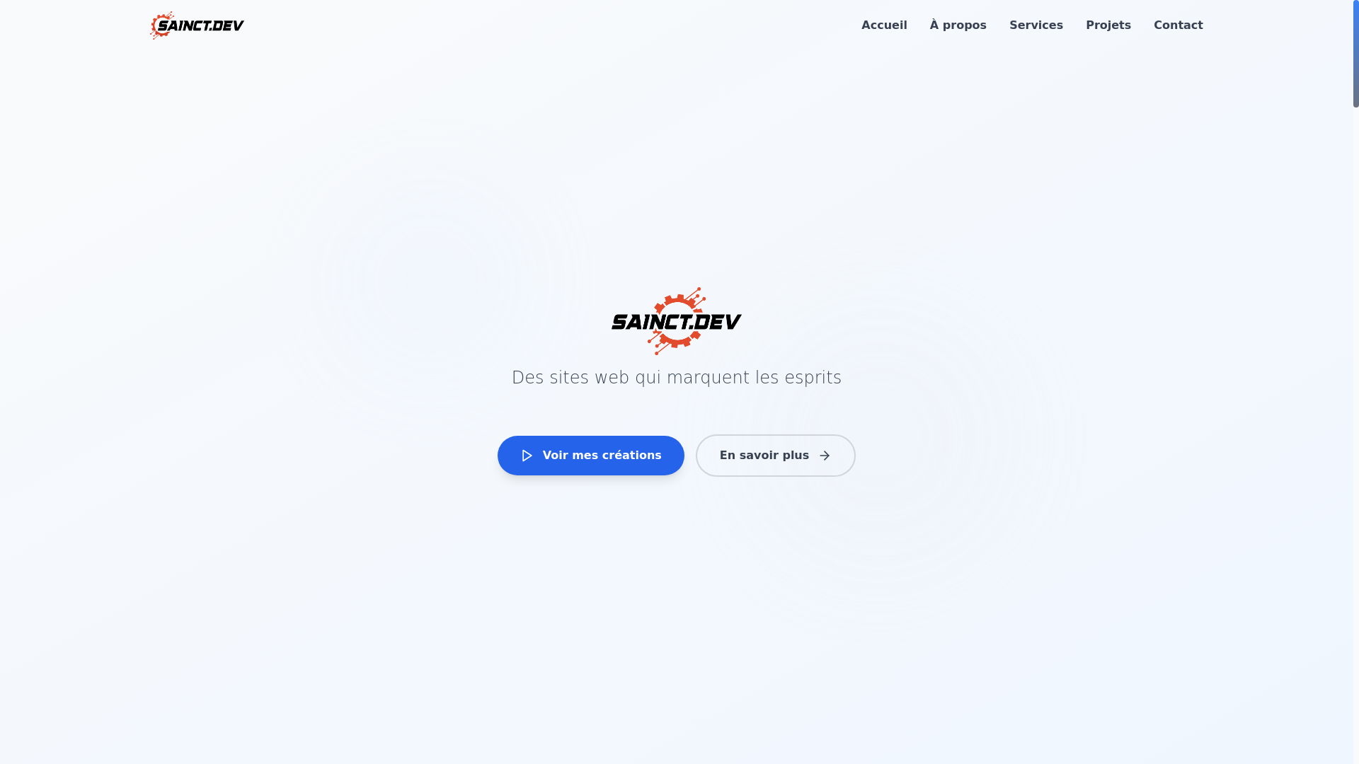 website screenshot of https://sainct-dev.com/