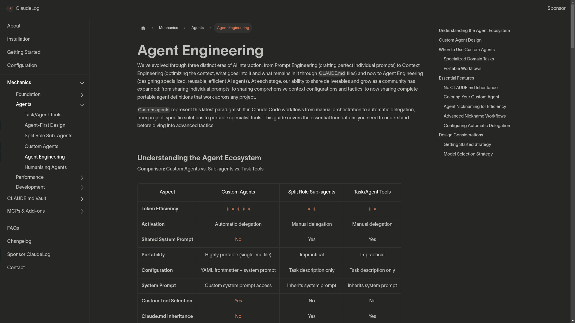 website screenshot of https://subagent.md/