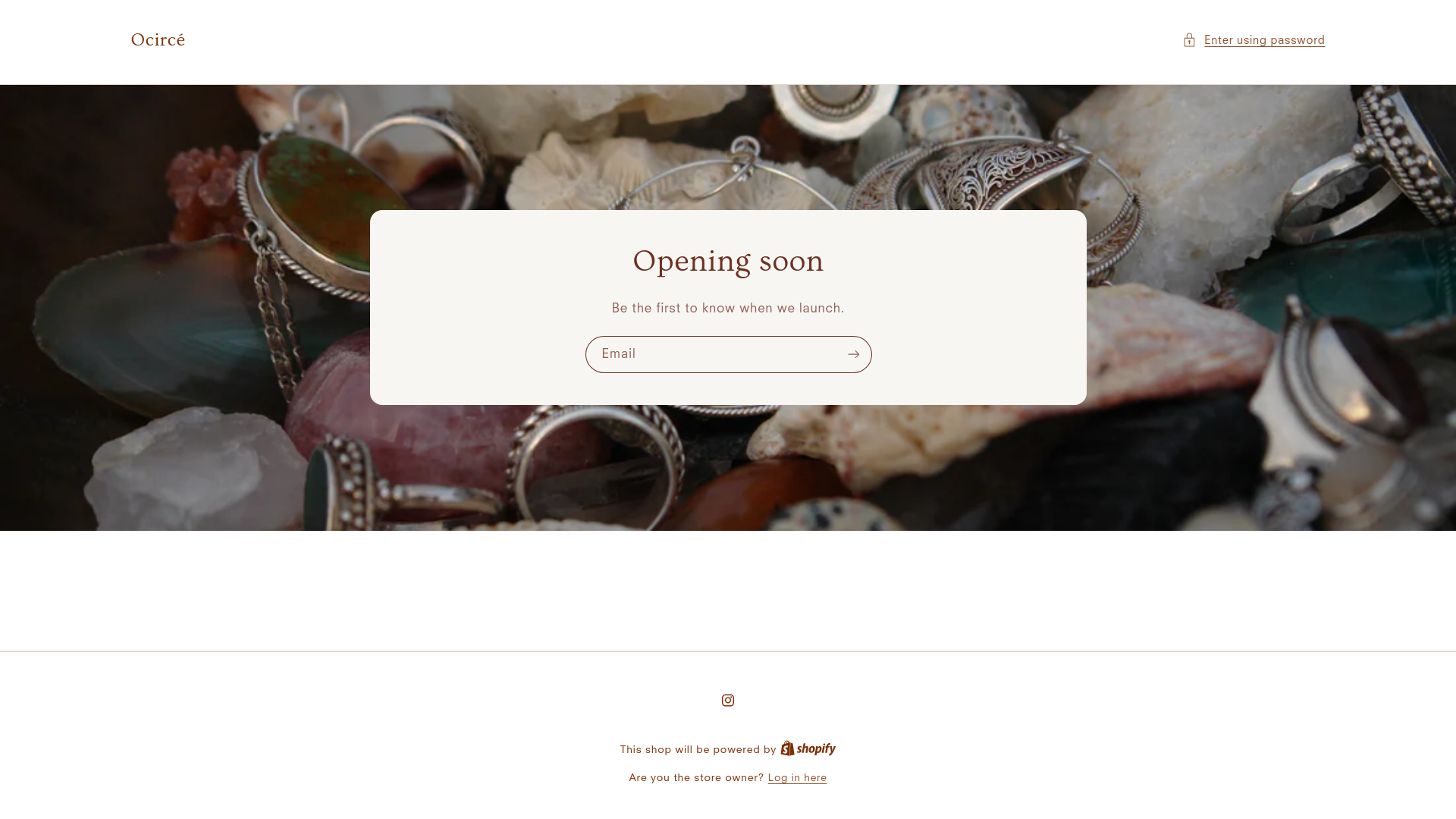 website screenshot of https://ocirce.com/