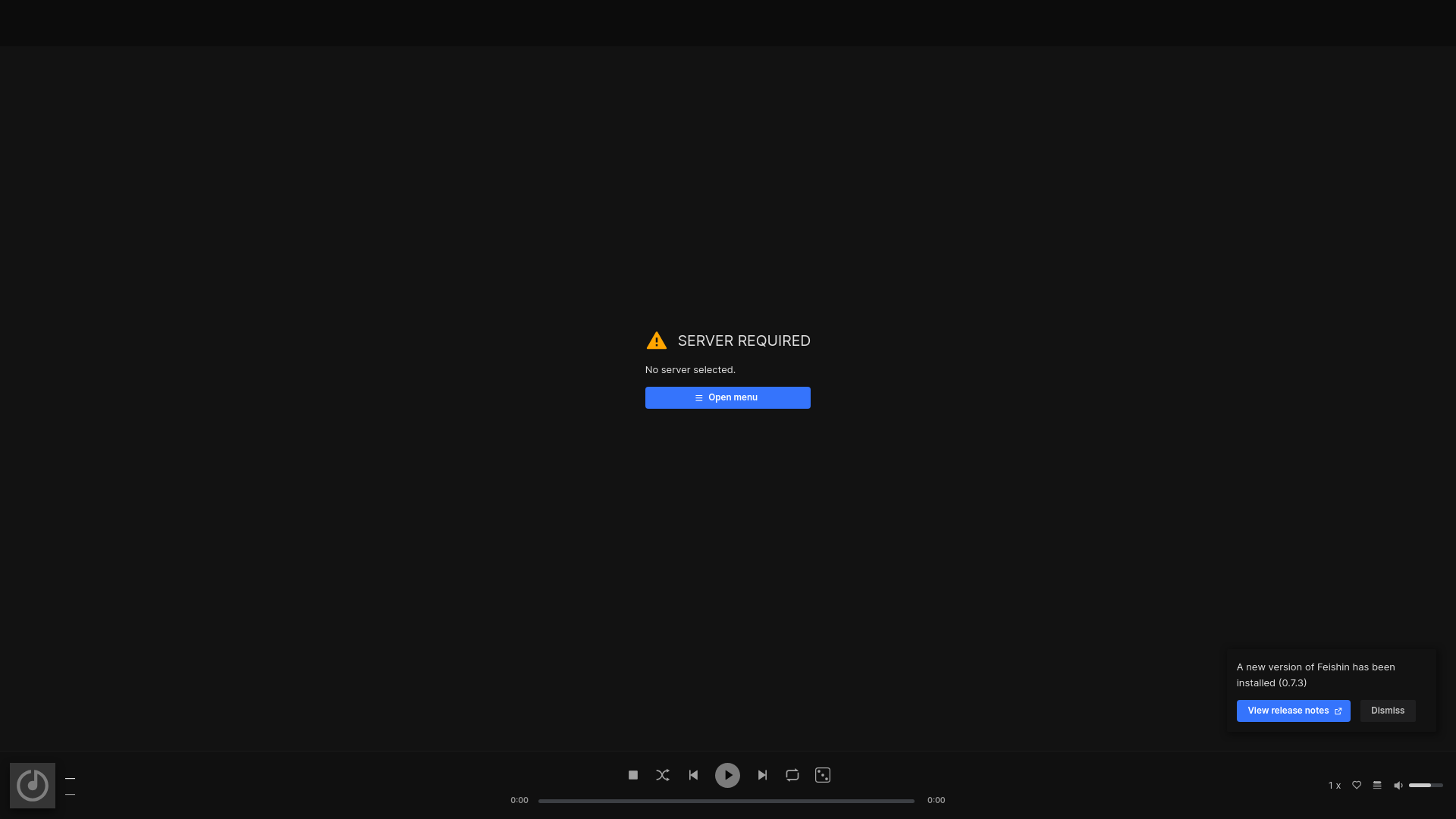 website screenshot of https://feishin-for-cf-pages-6oe.pages.dev/