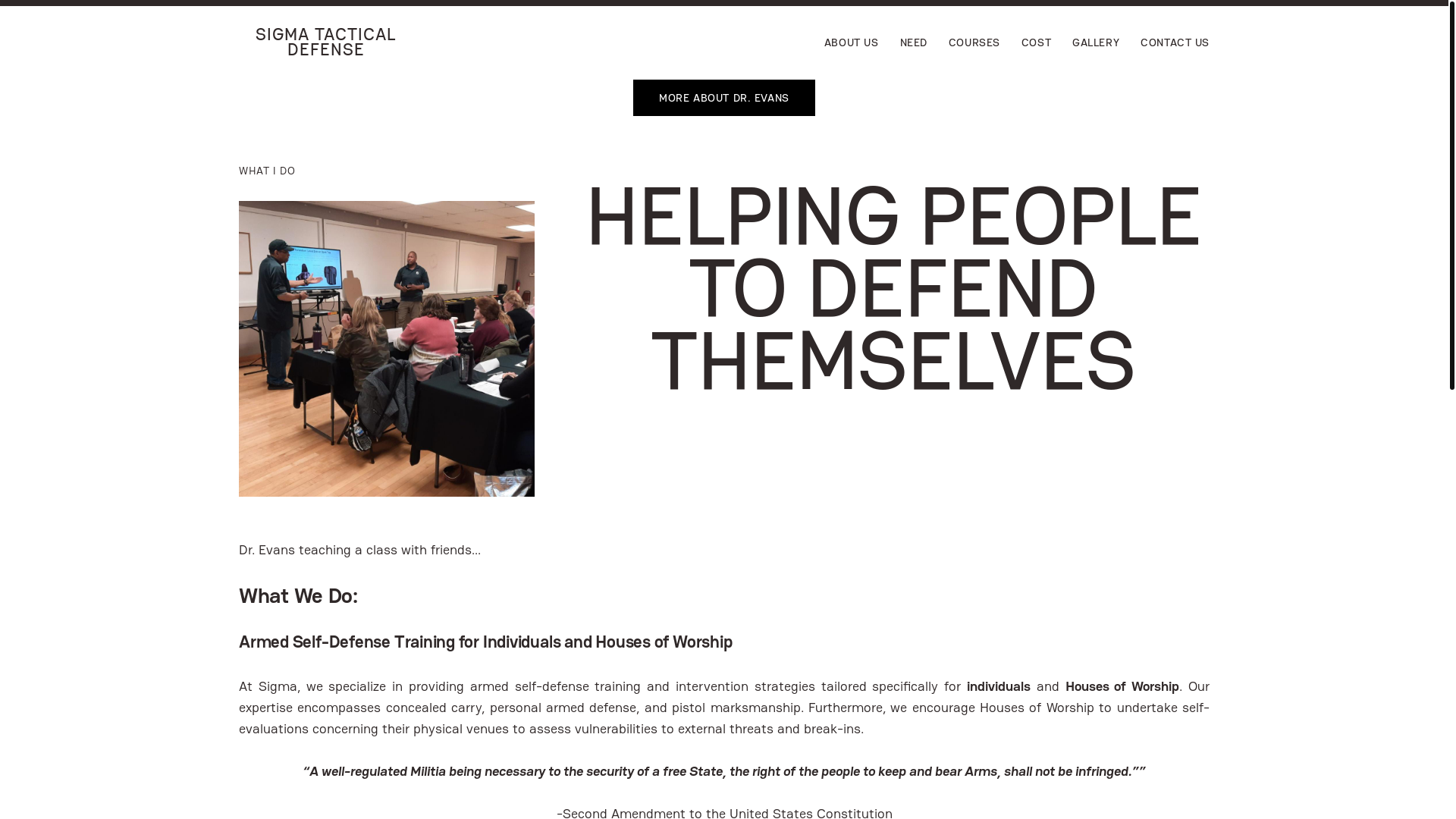 website screenshot of https://sigmatacticaldefense.com/