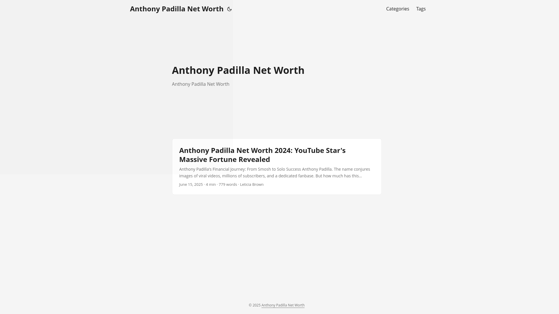 website screenshot of https://anthony-padilla-net-worth.pages.dev/