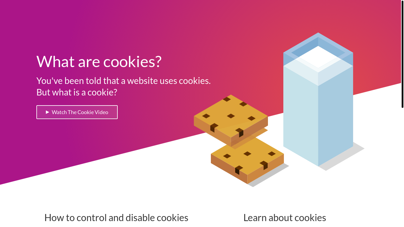 website screenshot of https://www.cookiesandyou.com/