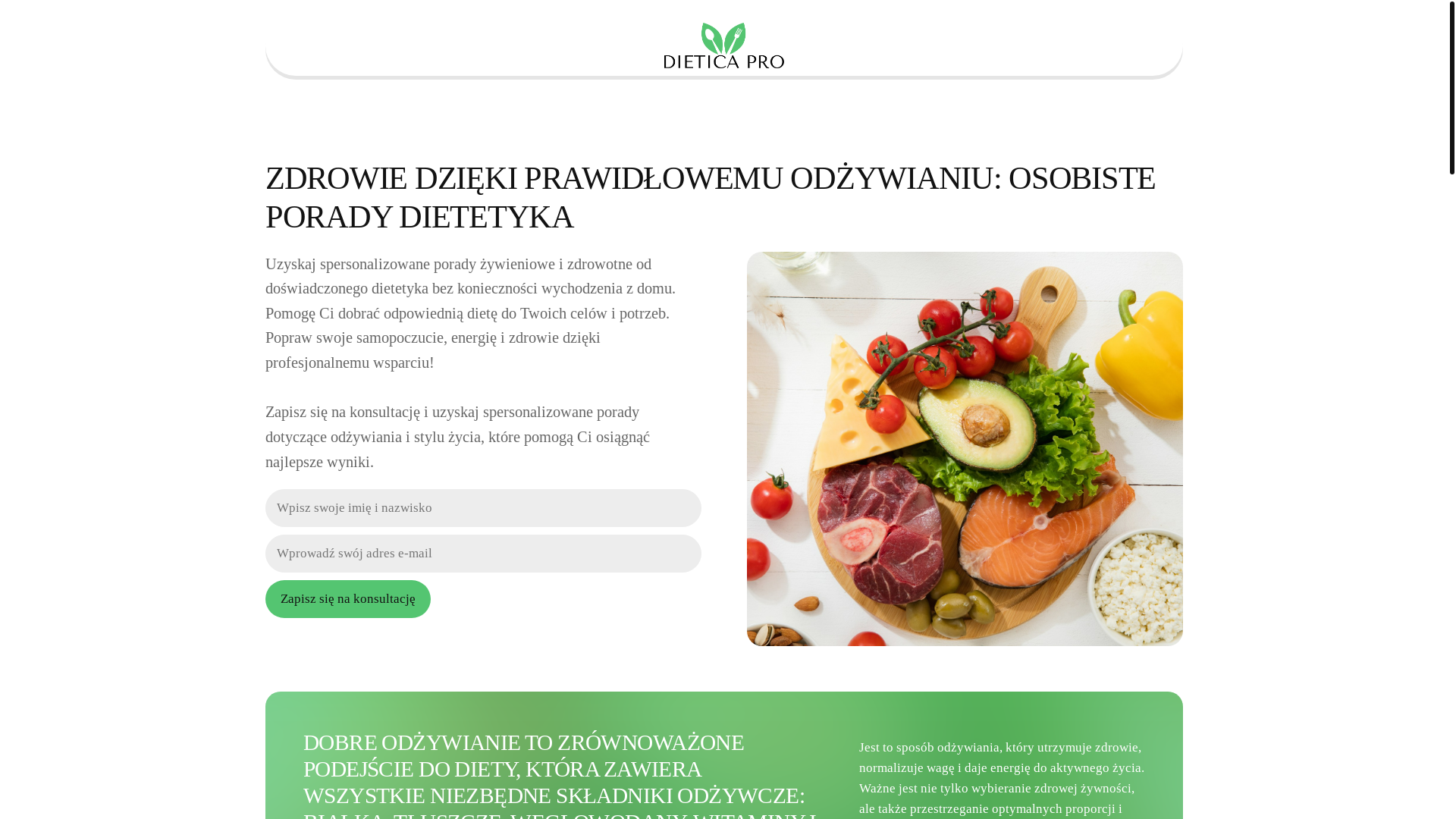 website screenshot of https://dieticaprob.info/