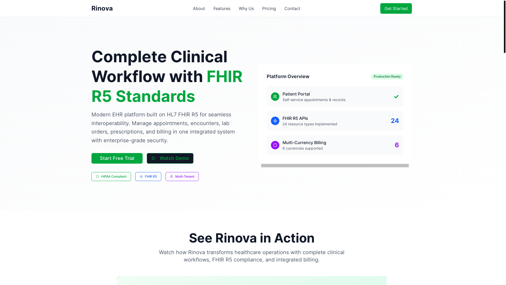 website screenshot of https://rinova.health/