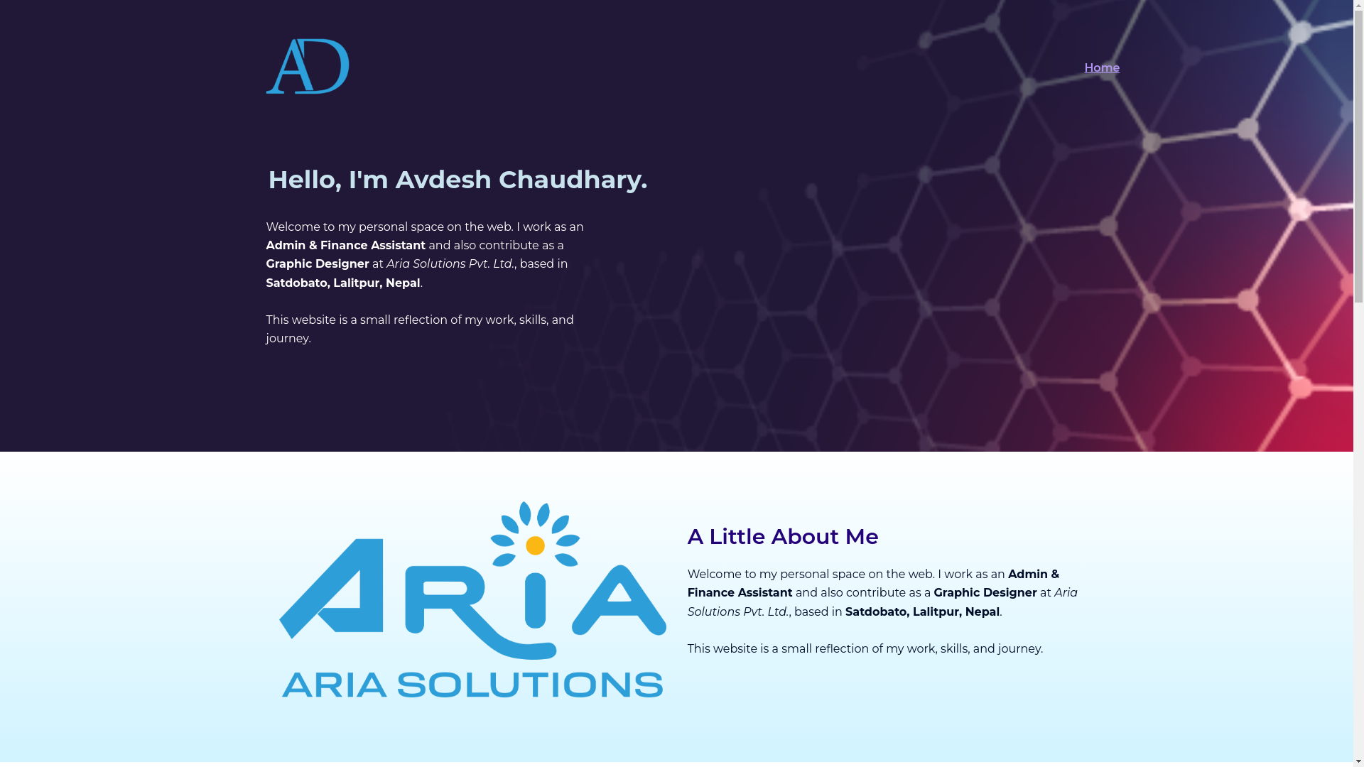 website screenshot of https://avdeshchaudhary.com.np/