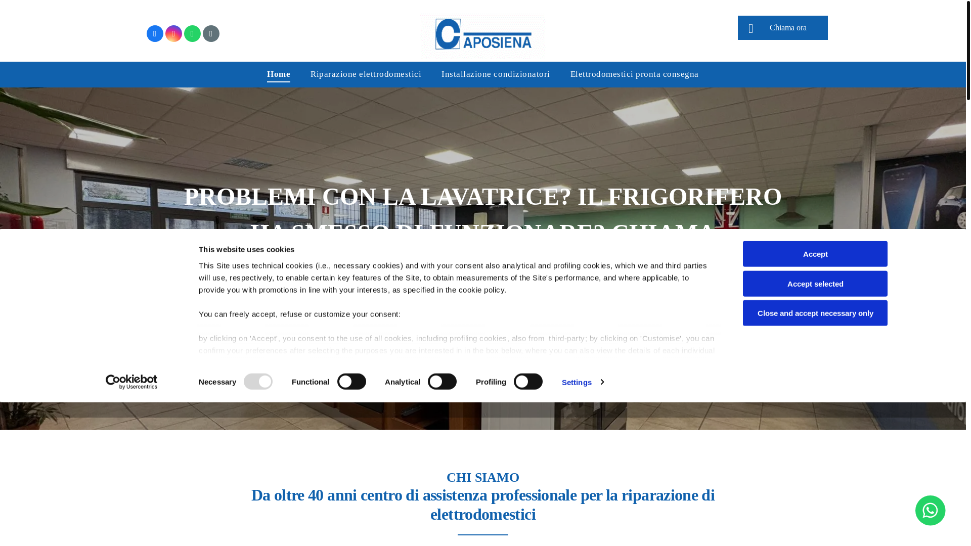 website screenshot of https://caposienaelettrodomestici.it/