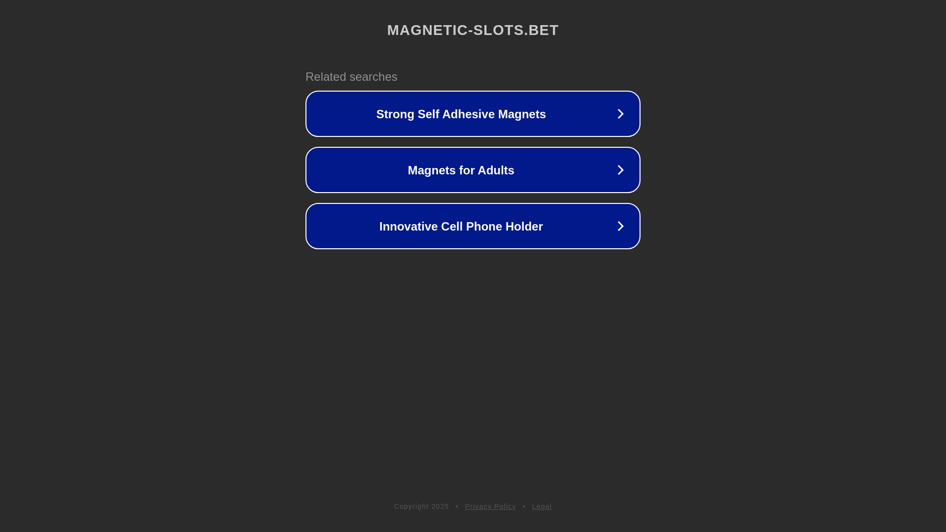 website screenshot of https://magnetic-slots.bet/