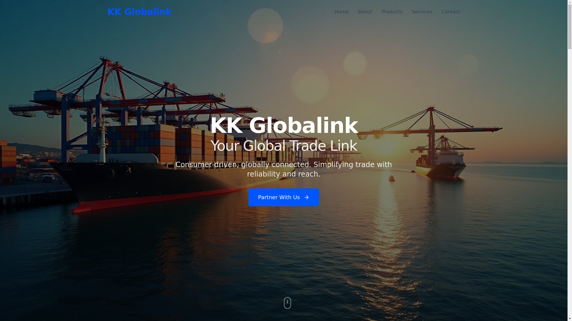 website screenshot of https://kkglobalink.in/