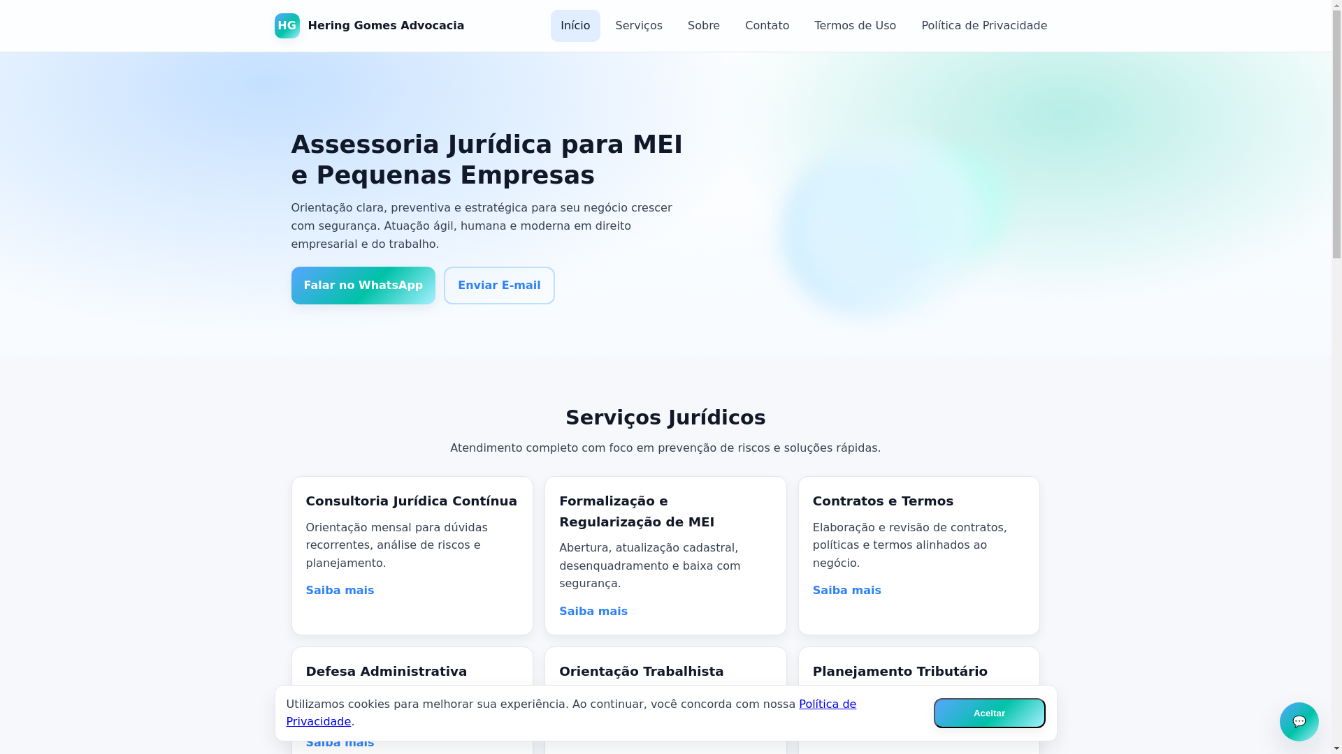 website screenshot of https://heringassessoriamei.pro/