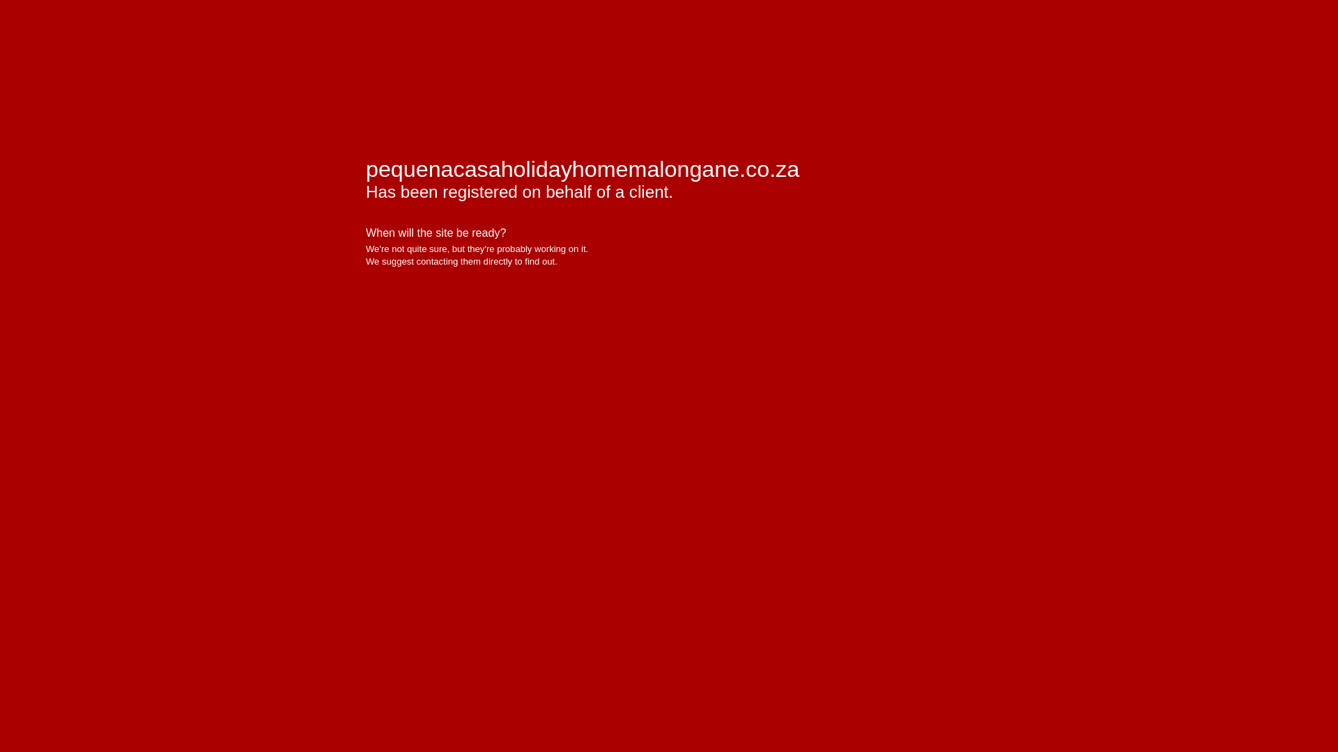 website screenshot of https://pequenacasaholidayhomemalongane.co.za/