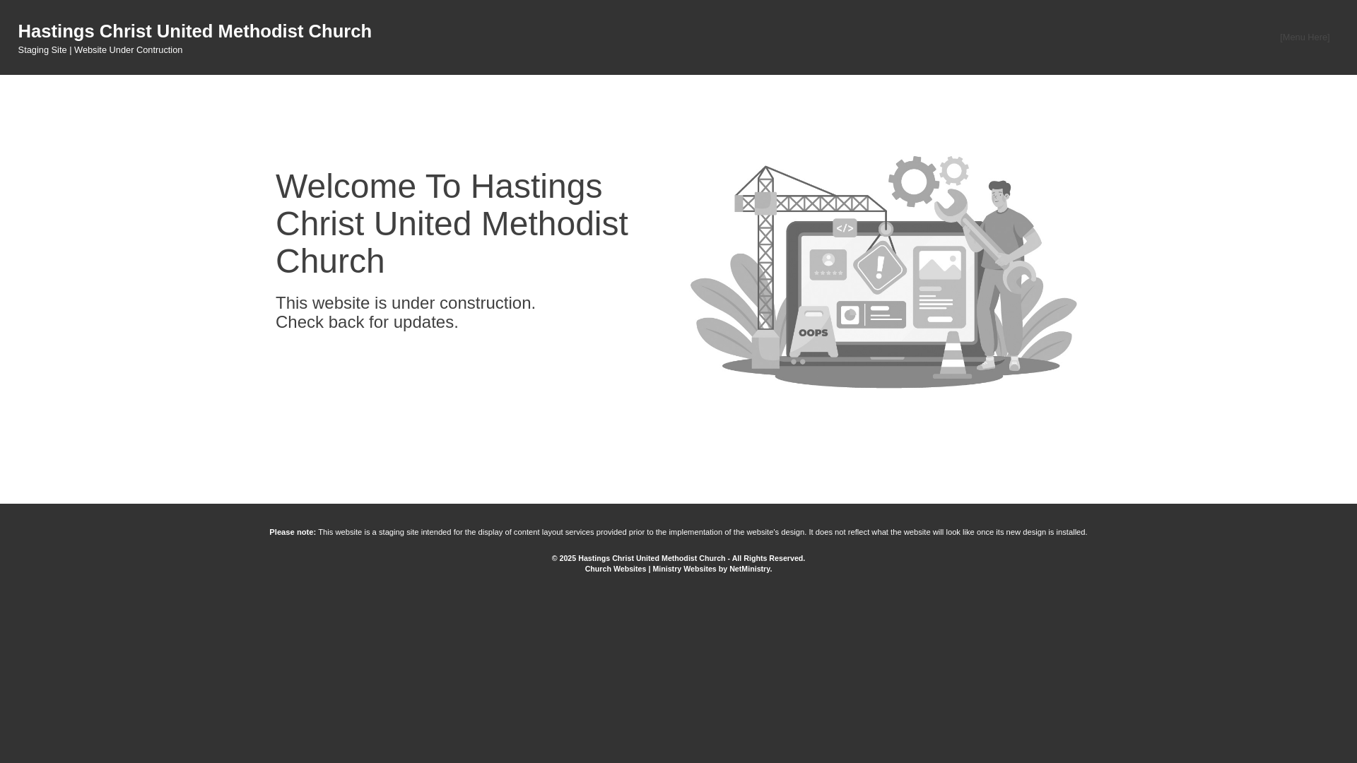 website screenshot of https://hastingschristumc.org/