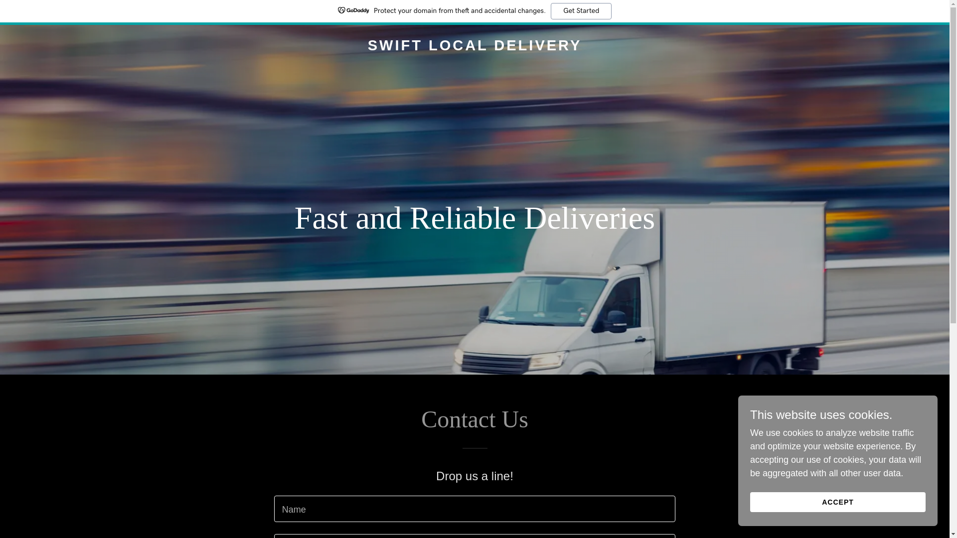 website screenshot of https://swiftlocaldelivery.com/