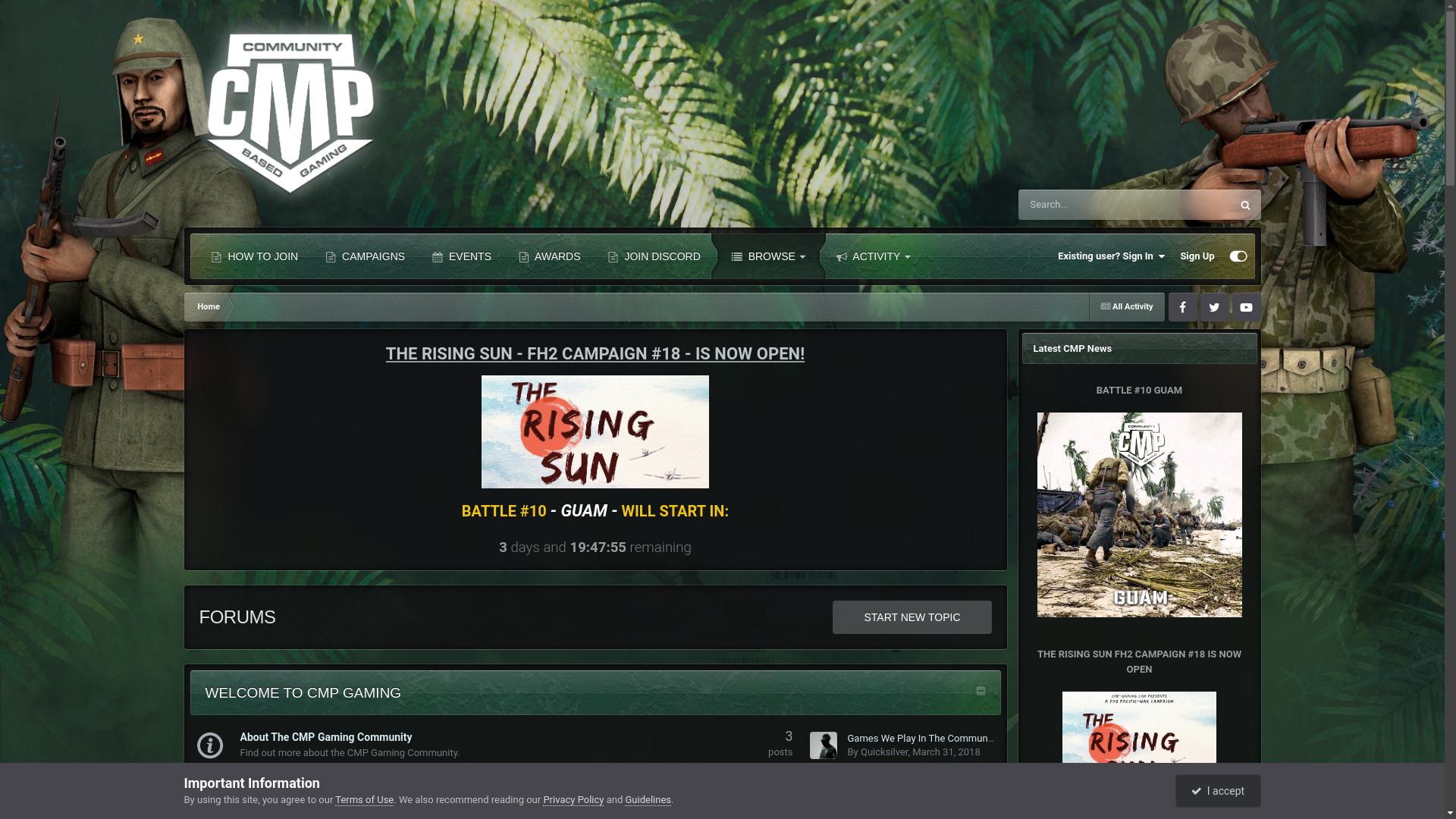 website screenshot of https://cmp-GamiNg.com