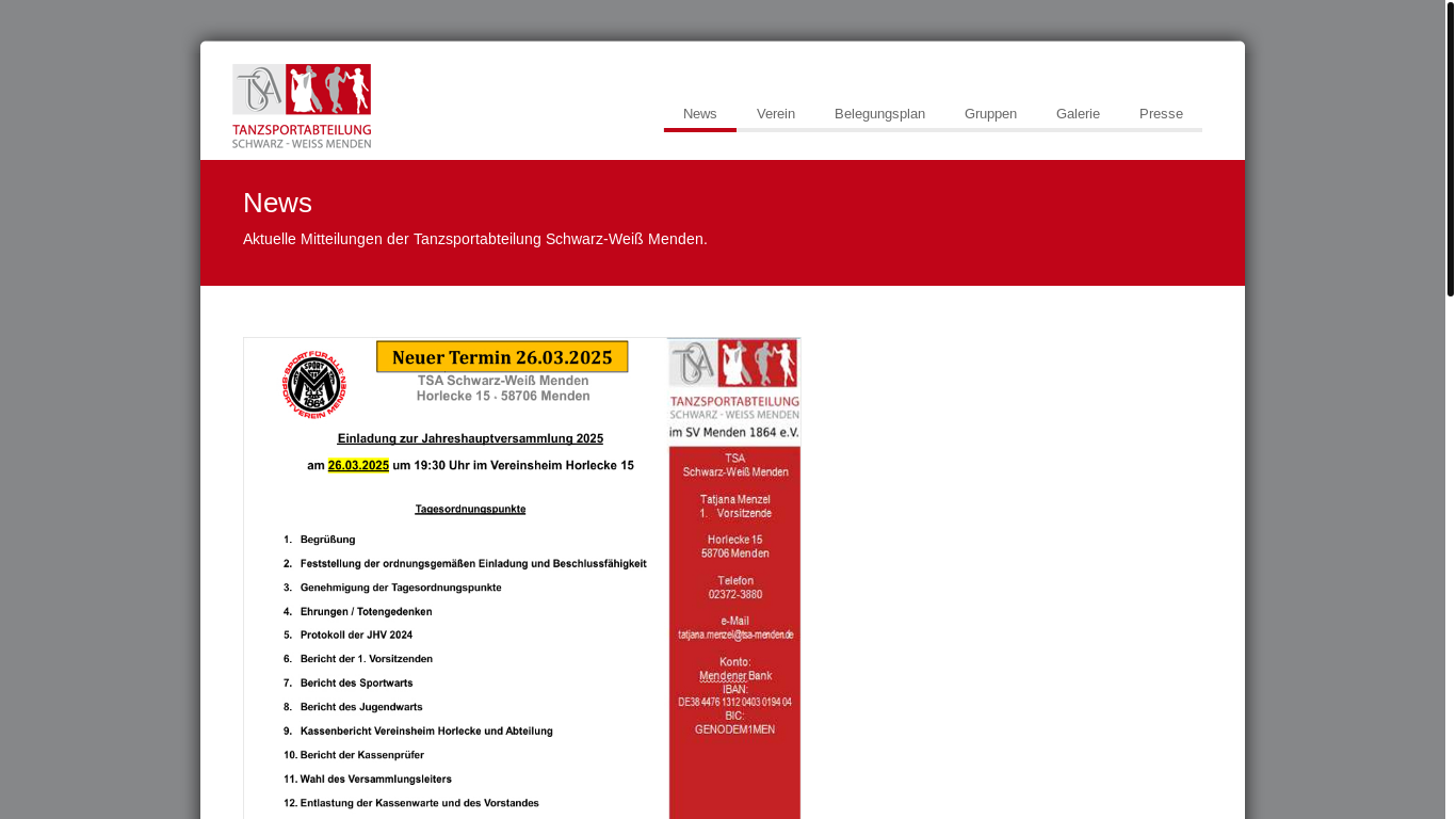 website screenshot of http://www.tsa-menden.de/