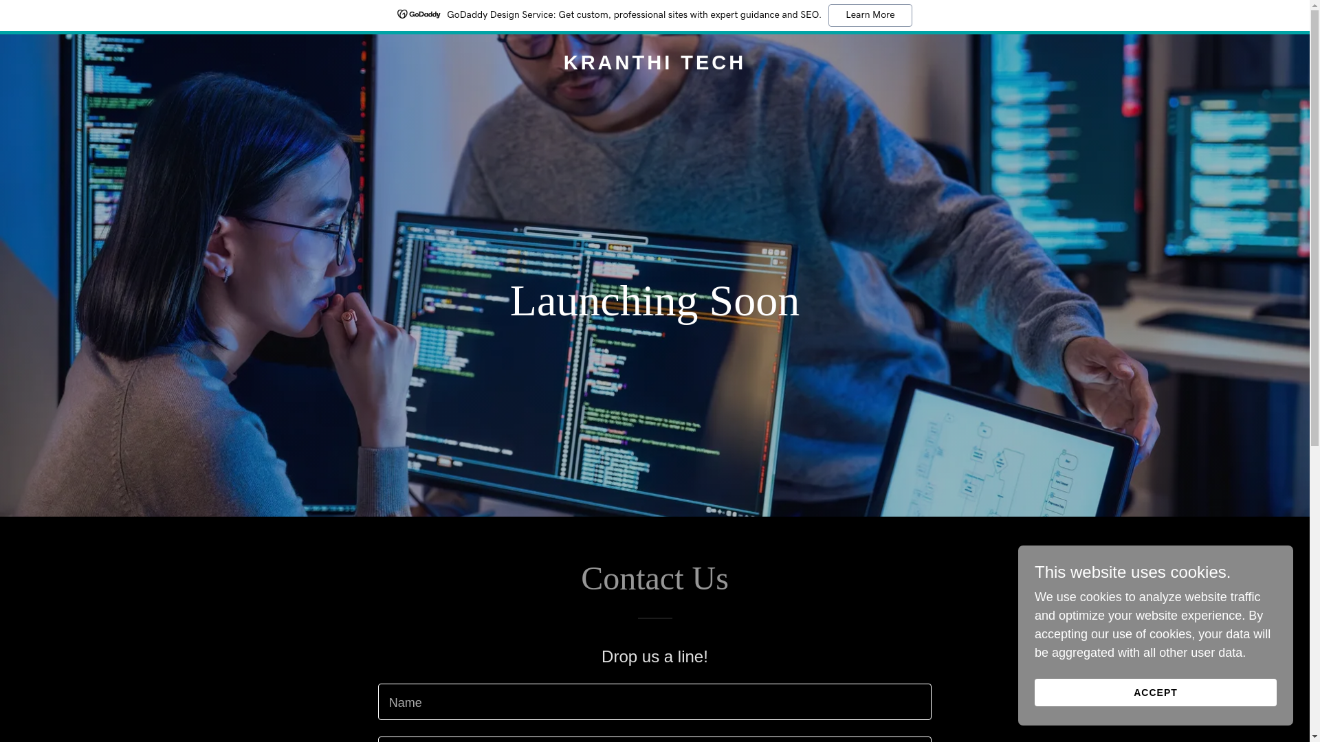 website screenshot of https://kranthi-tech.com/