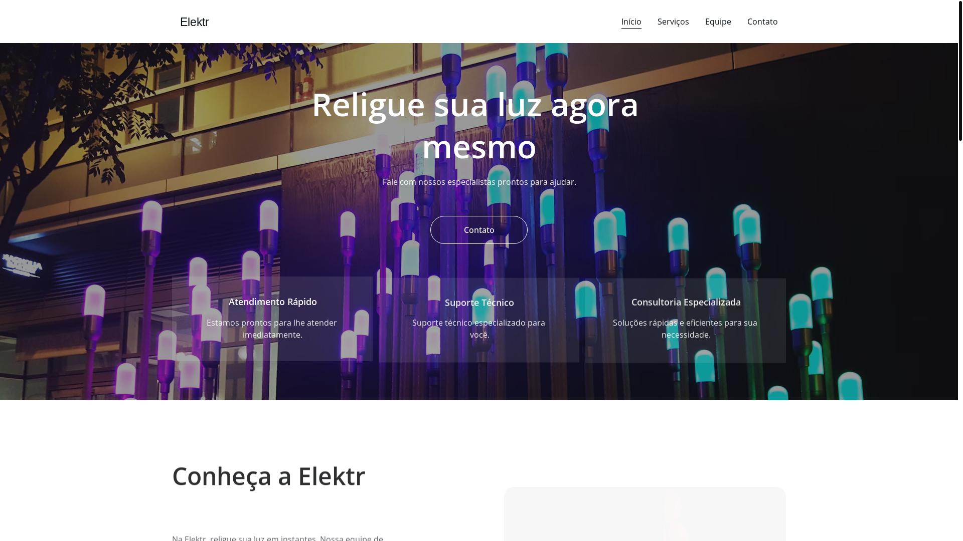 website screenshot of https://elektricidadetendimento.online/