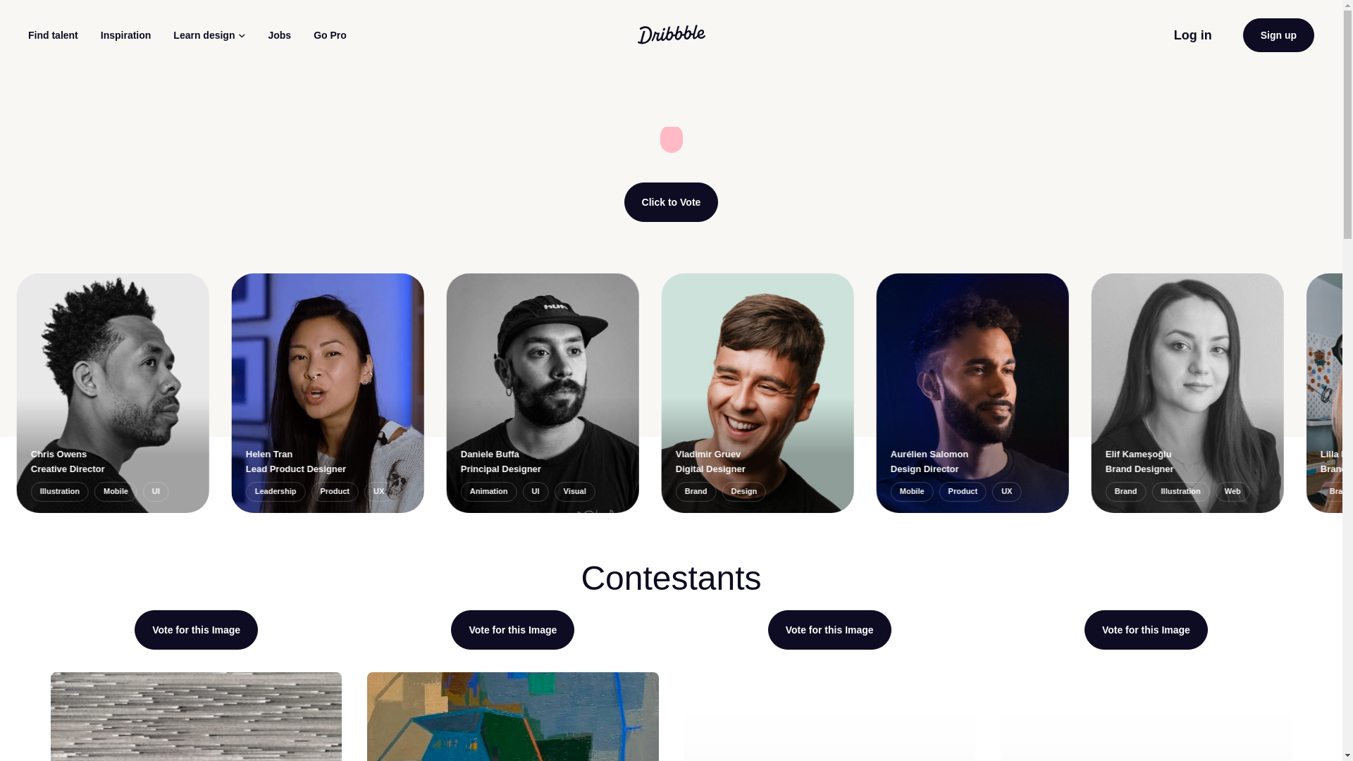 website screenshot of https://dribbbleartcontest.pages.dev/