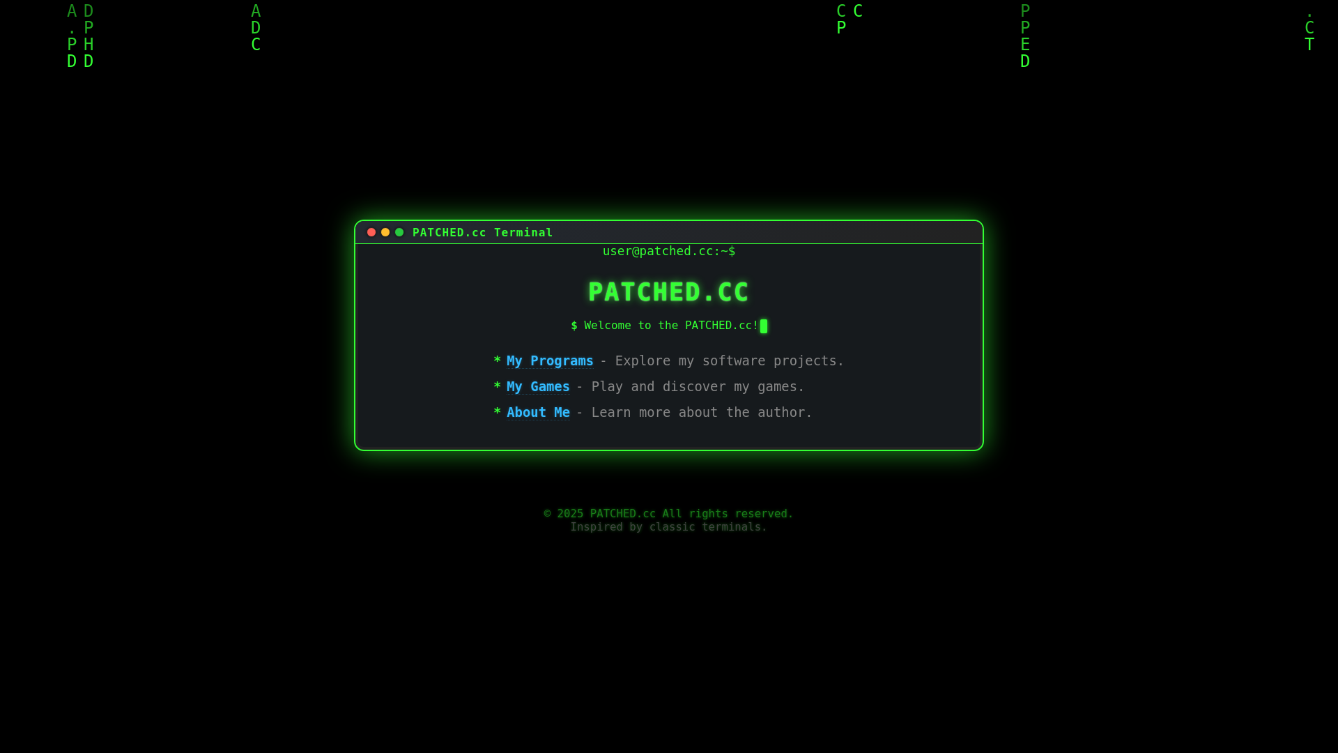 website screenshot of https://patched.pages.dev/